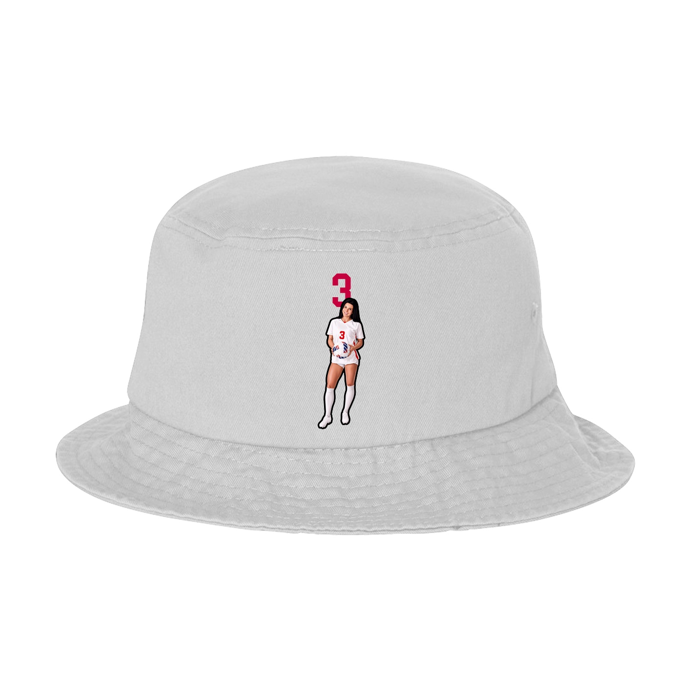 Bucket Cap — Number Top in White