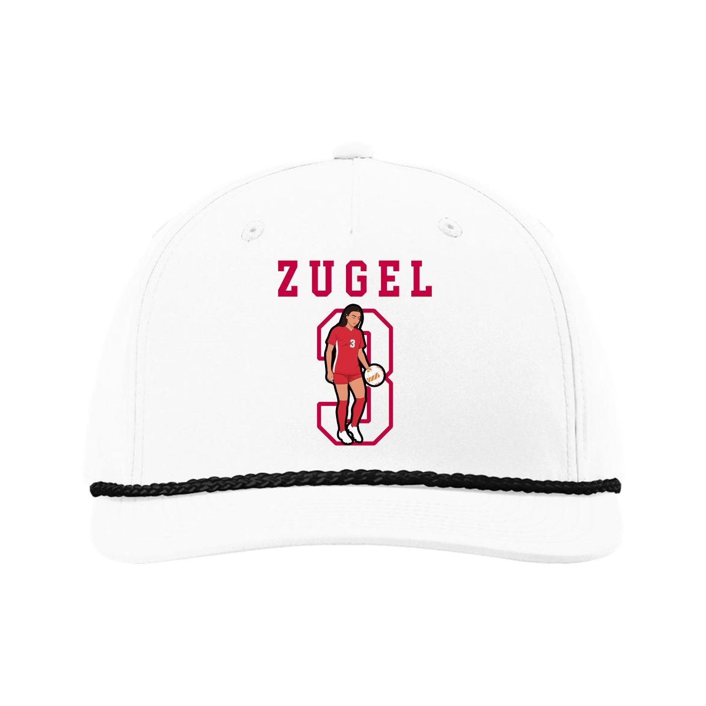 Five-Panel Classic Rope Cap — Shirsey in White