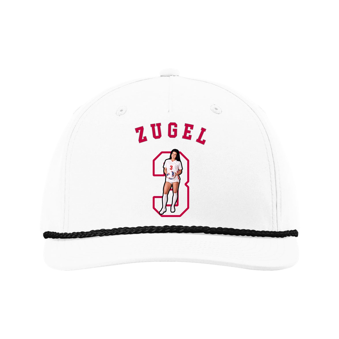 Five-Panel Classic Rope Cap — Shirsey Arch in White