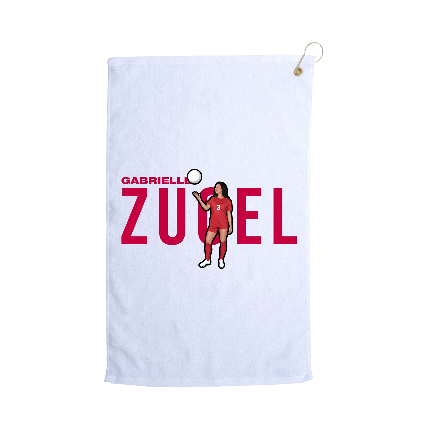 Golf Towel — Player Name in White