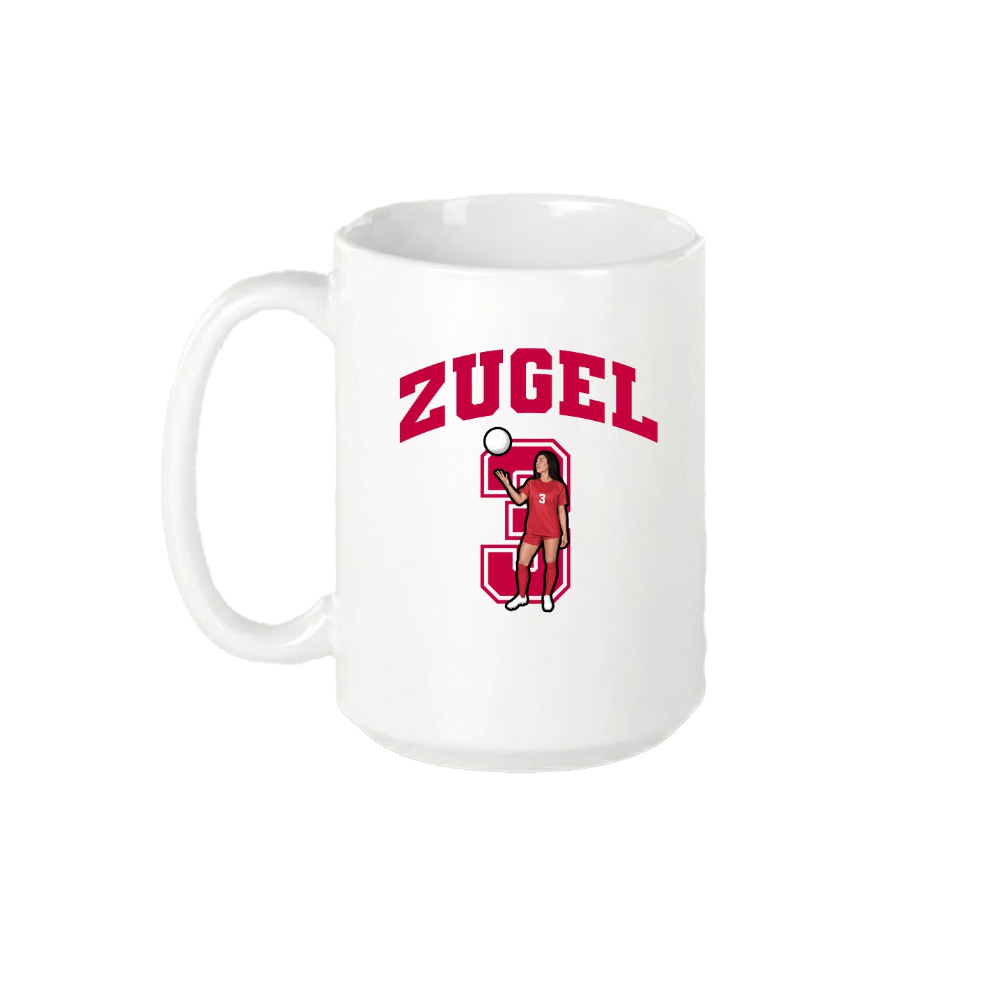15oz Coffee Mug — Number in White