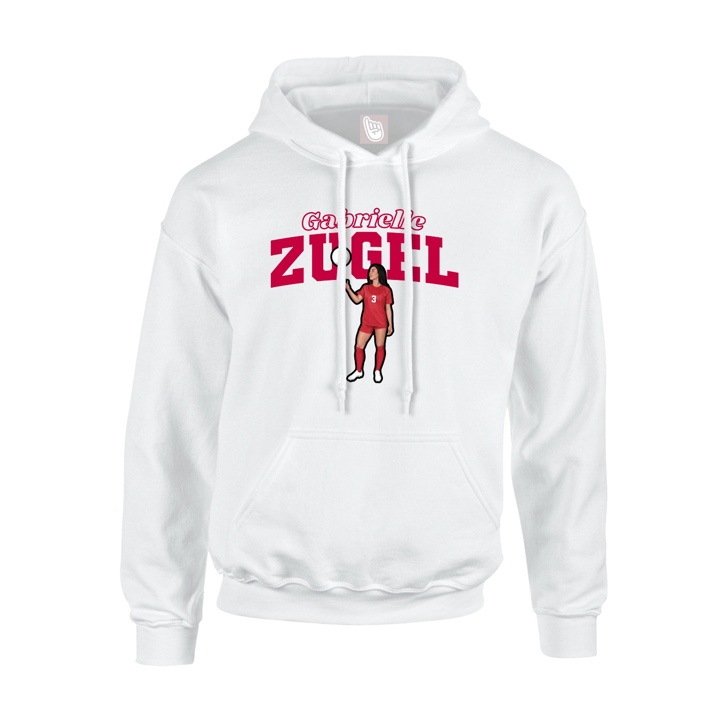 Hoodie — Name Arch in White