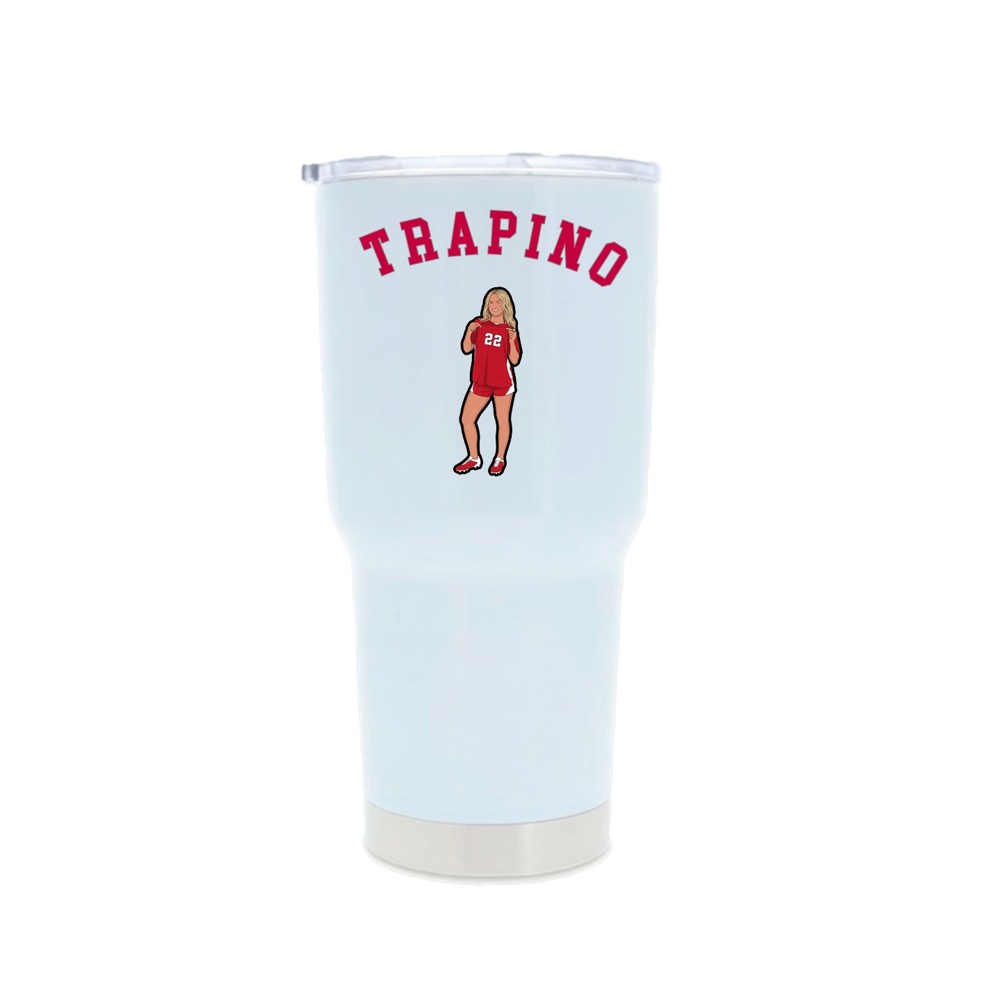 30oz Stainless Steel Tumbler — Shirsey Arch in White
