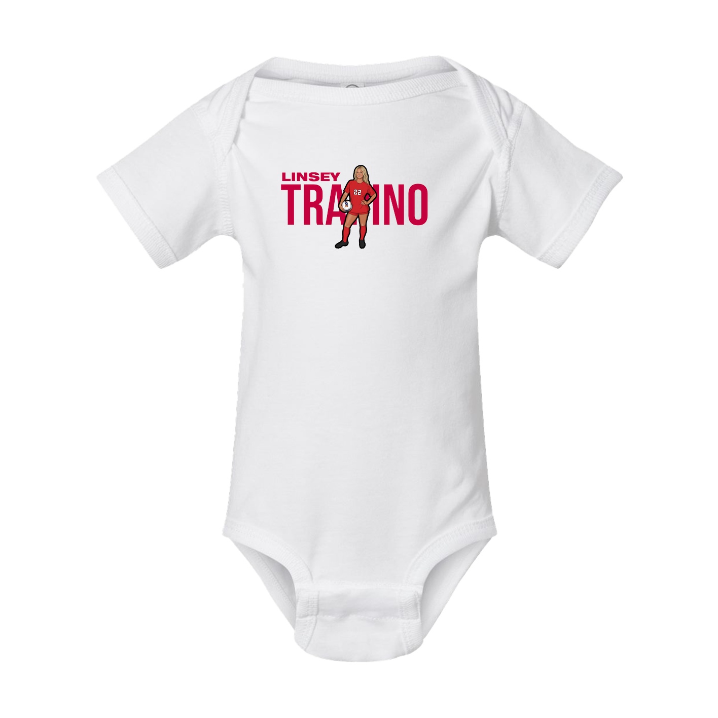 Baby Onesie — Player Name in White