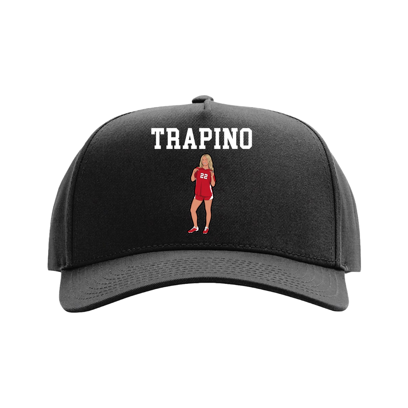 Full Fabric Five-Panel Champ Cap — Shirsey in Black