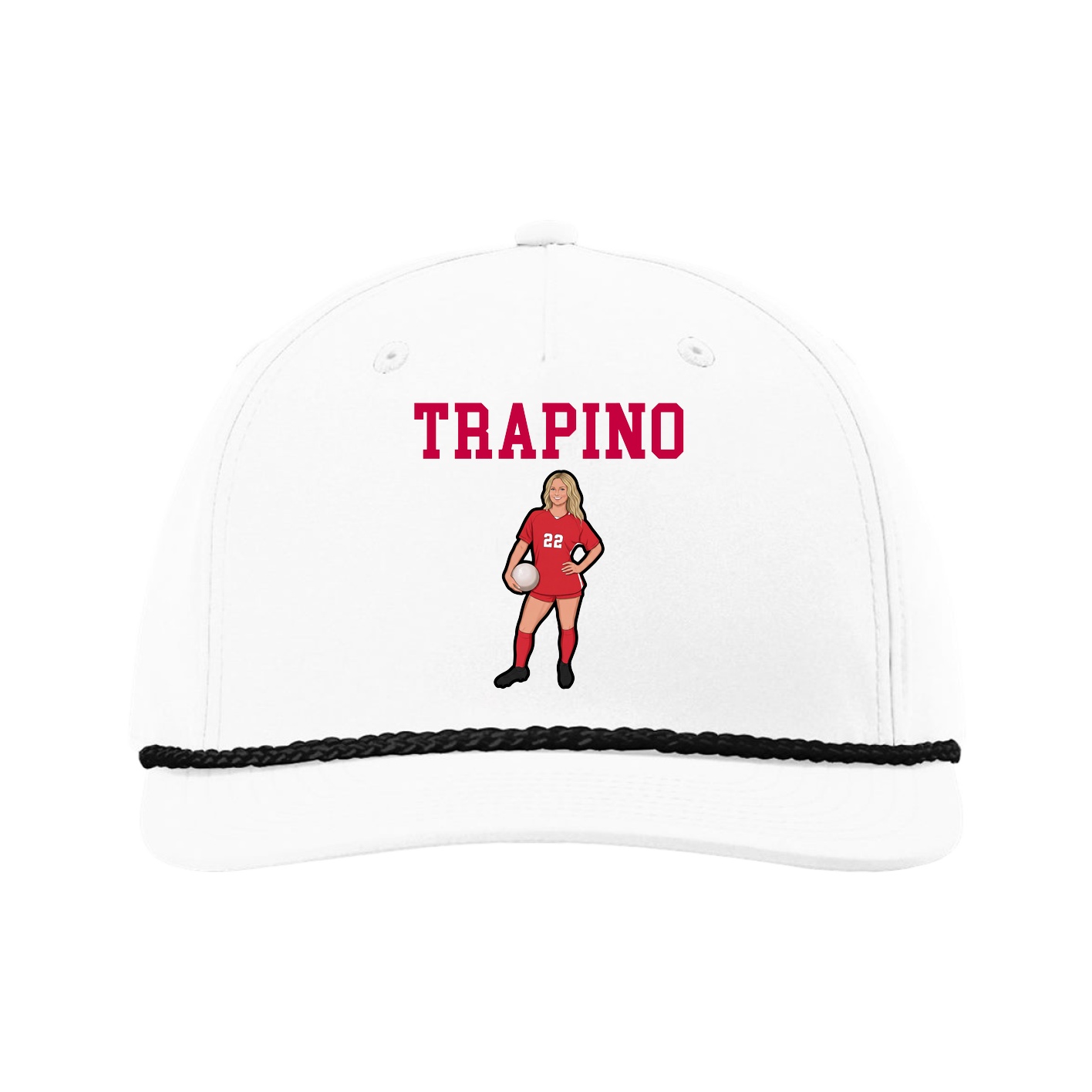 Five-Panel Classic Rope Cap — Shirsey in White