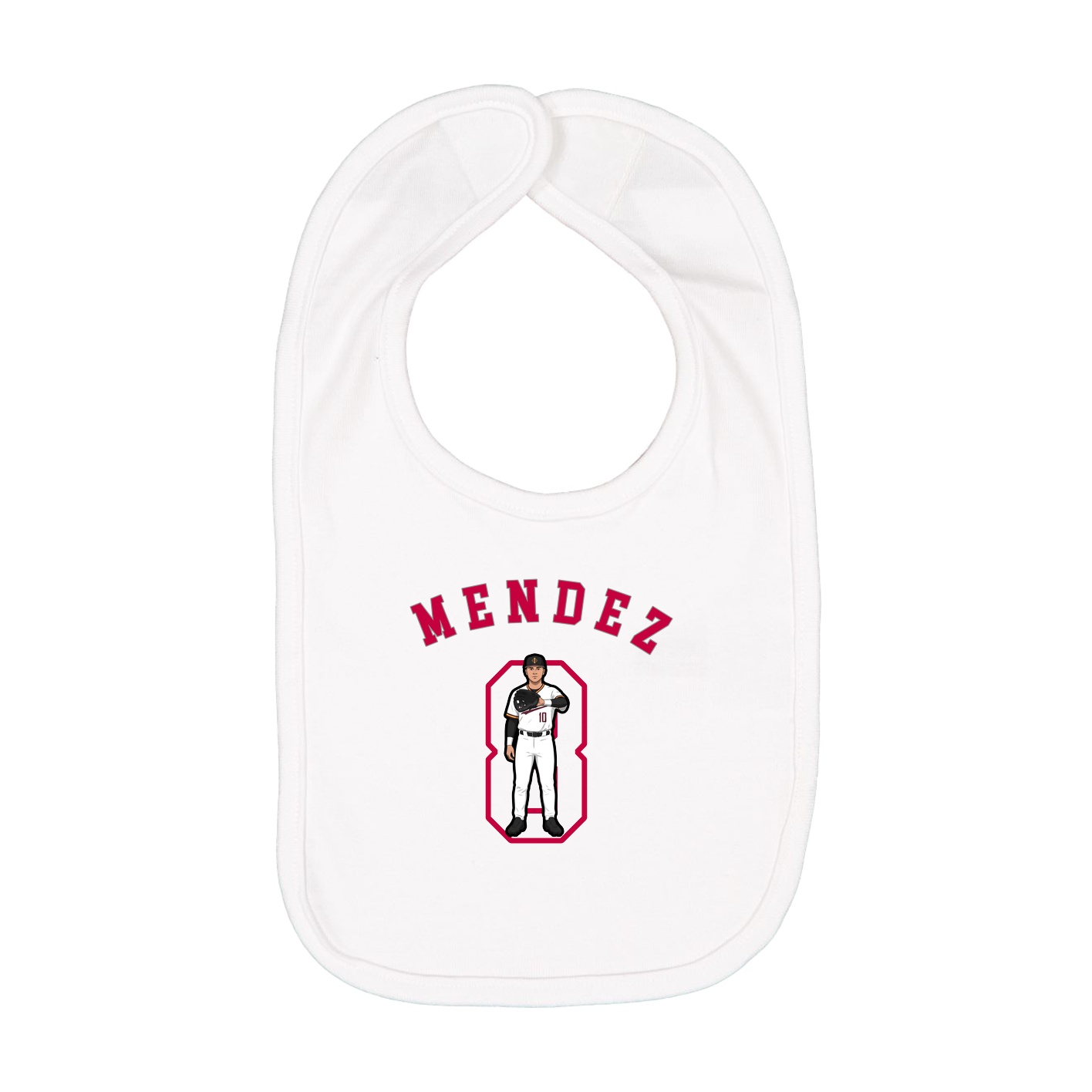 Infant Bib — Shirsey Arch in White