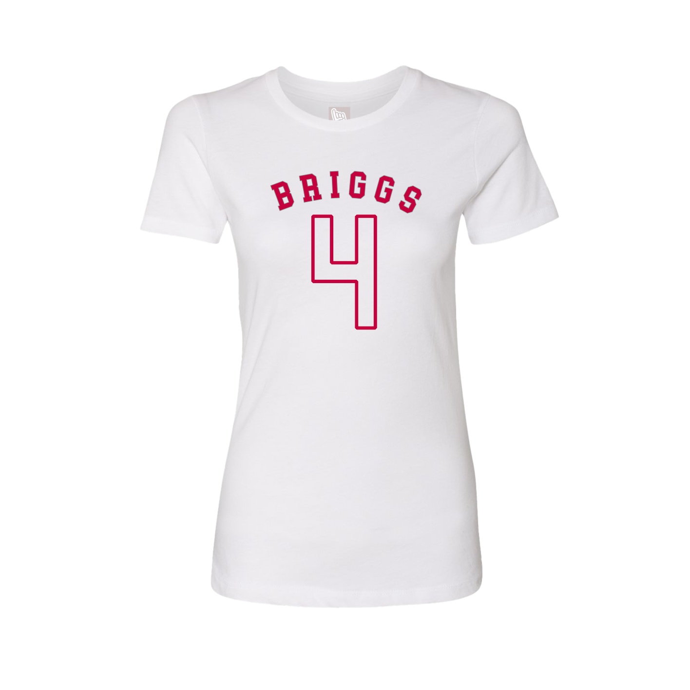 Fitted Women's Tee — Shirsey Arch in White