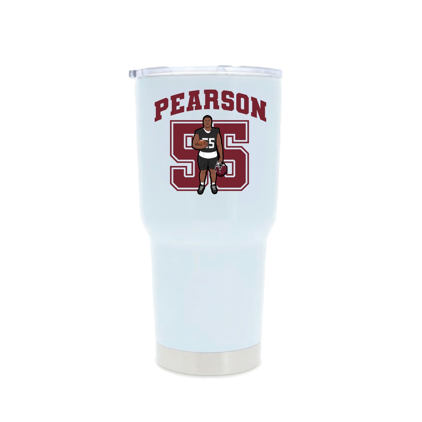 30oz Stainless Steel Tumbler — Number in White