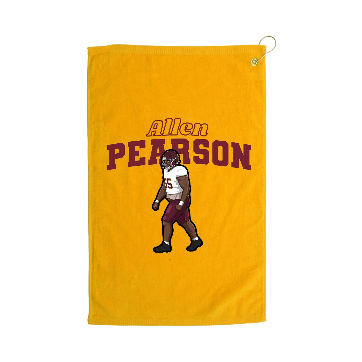 Golf Towel — Name Arch in Gold