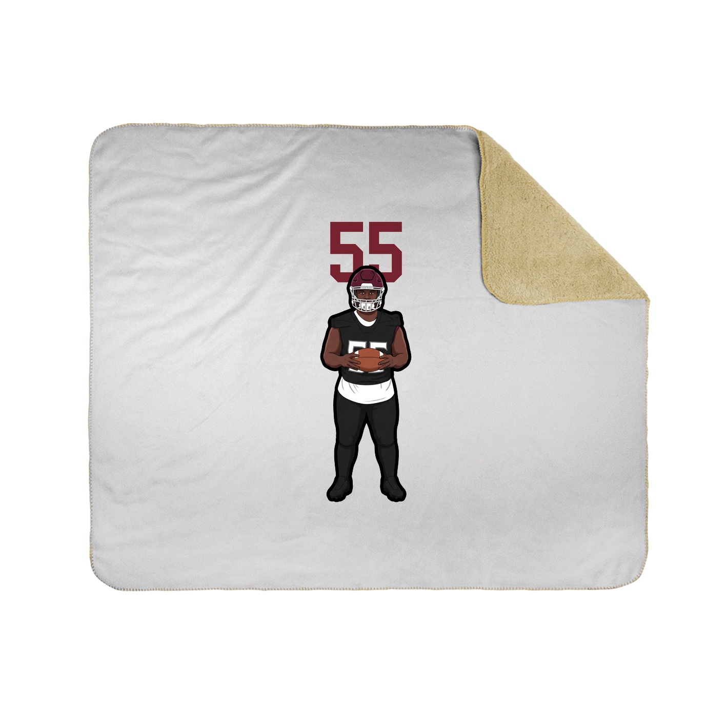 Throw Blanket — Number Top in White