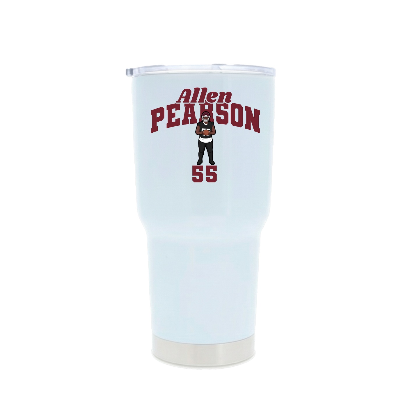30oz Stainless Steel Tumbler — Signature Arch in White