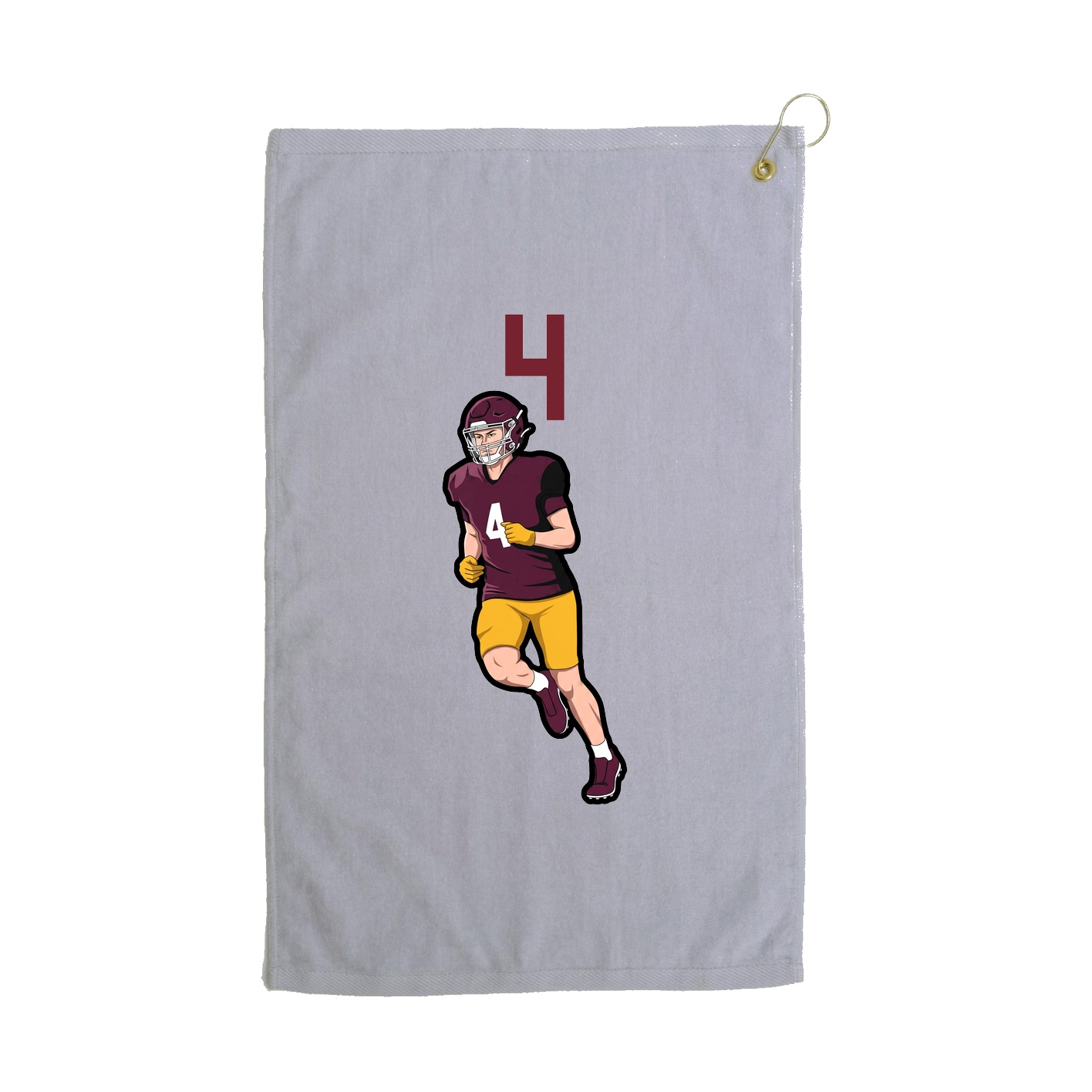Golf Towel — Number Top in Grey
