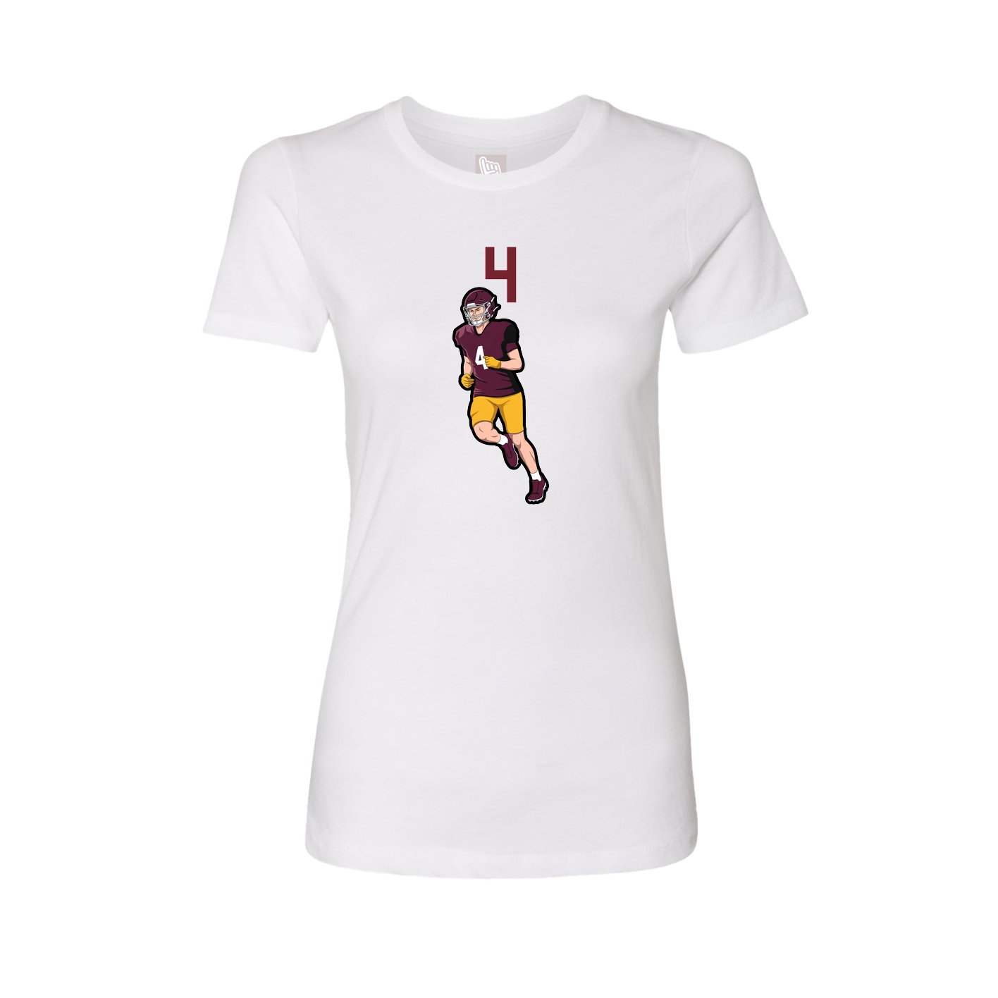 Fitted Women's Tee — Number Top in White