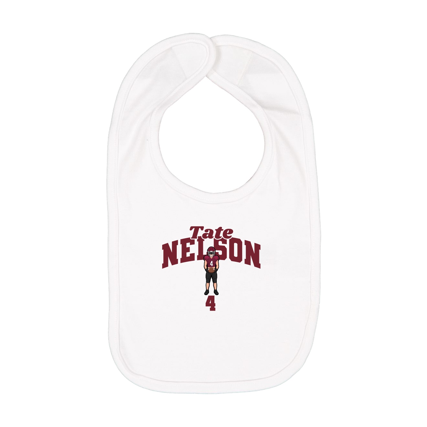 Infant Bib — Signature Arch in White