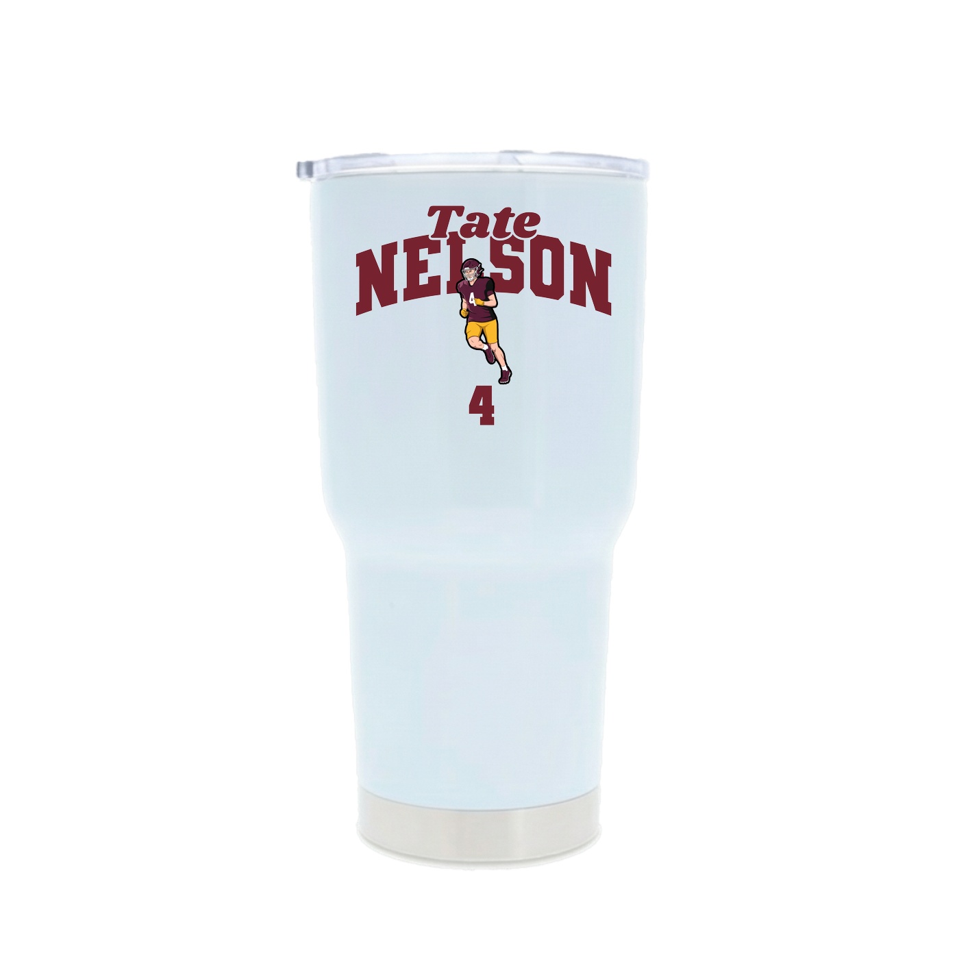 30oz Stainless Steel Tumbler — Signature Arch in White