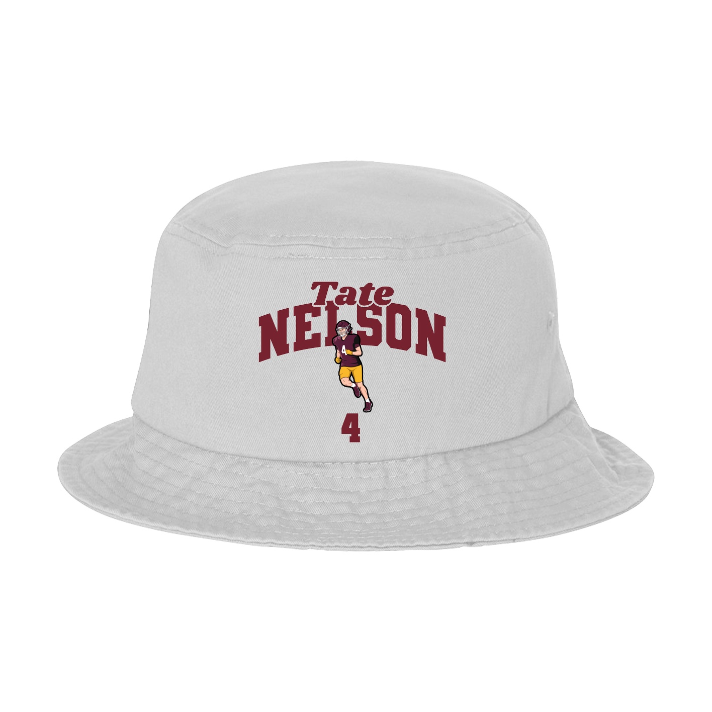 Bucket Cap — Signature Arch in White
