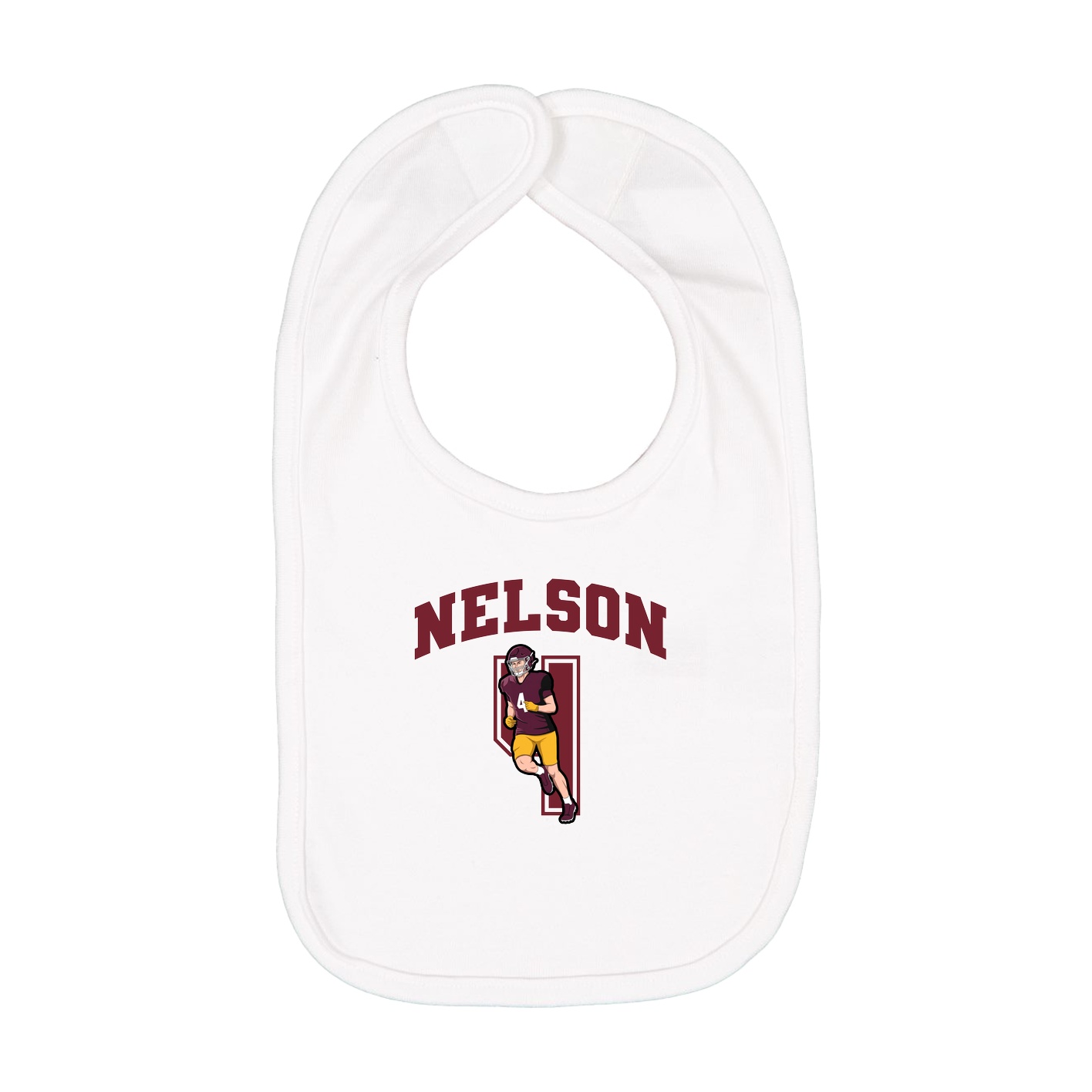 Infant Bib — Number in White