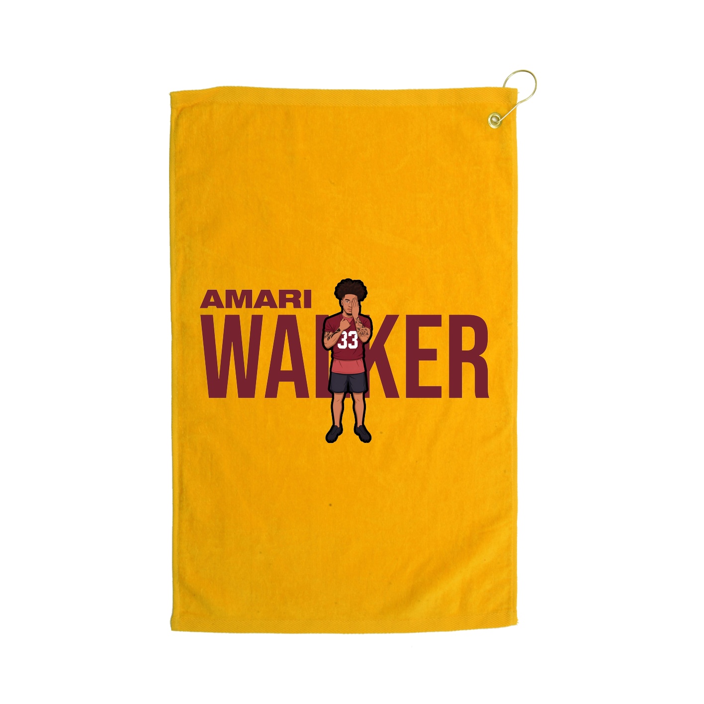 Golf Towel — Player Name in Gold