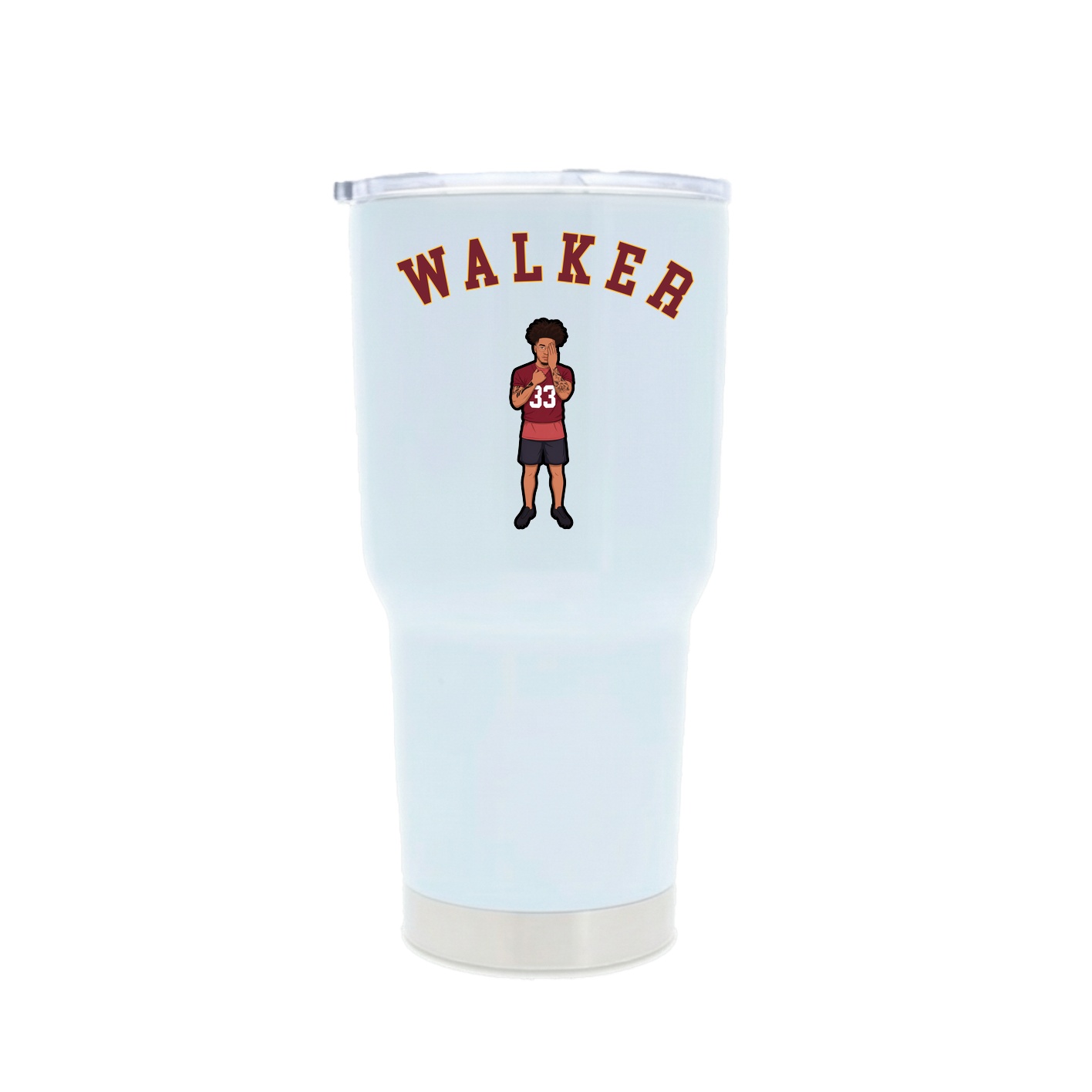 30oz Stainless Steel Tumbler — Shirsey Arch in White