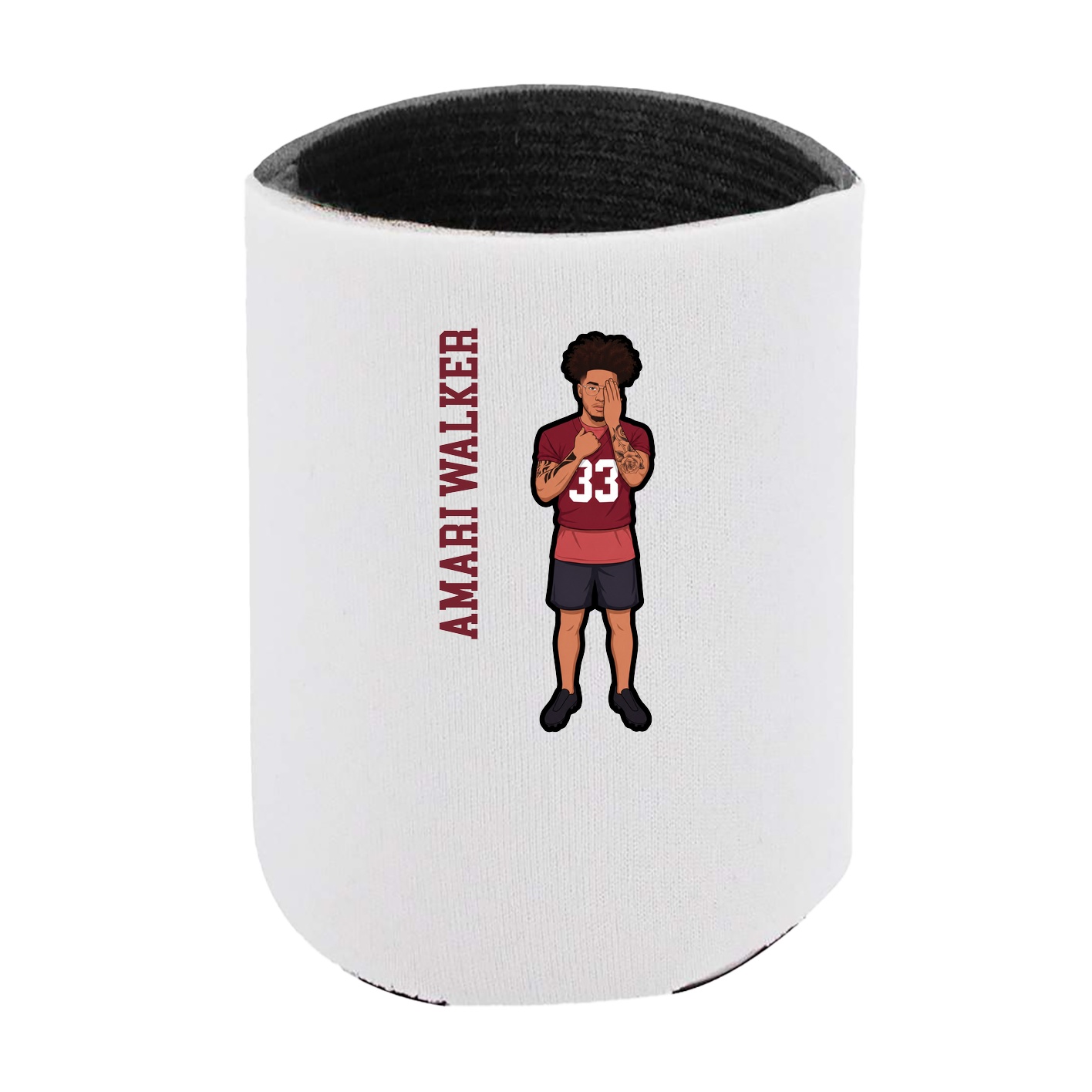 Can Holder — Name Vertical in White