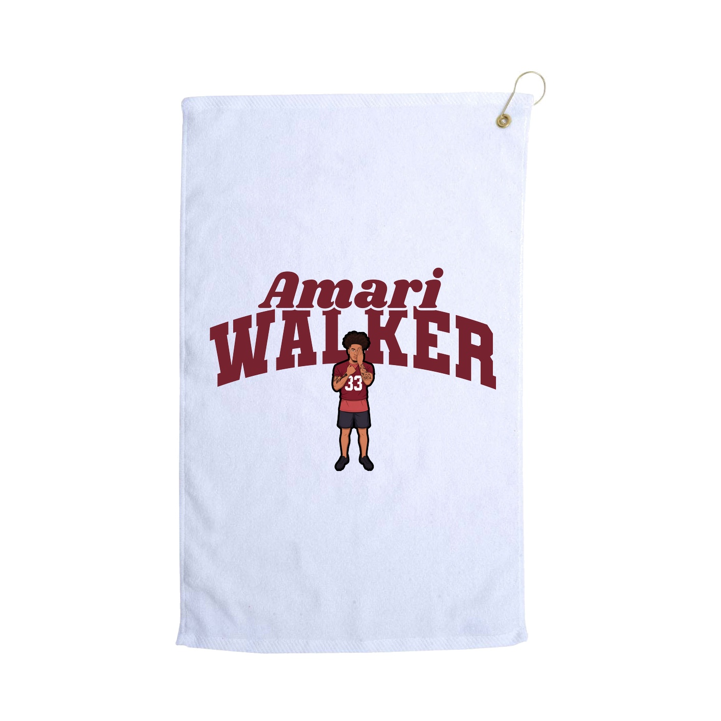Golf Towel — Signature Arch in White