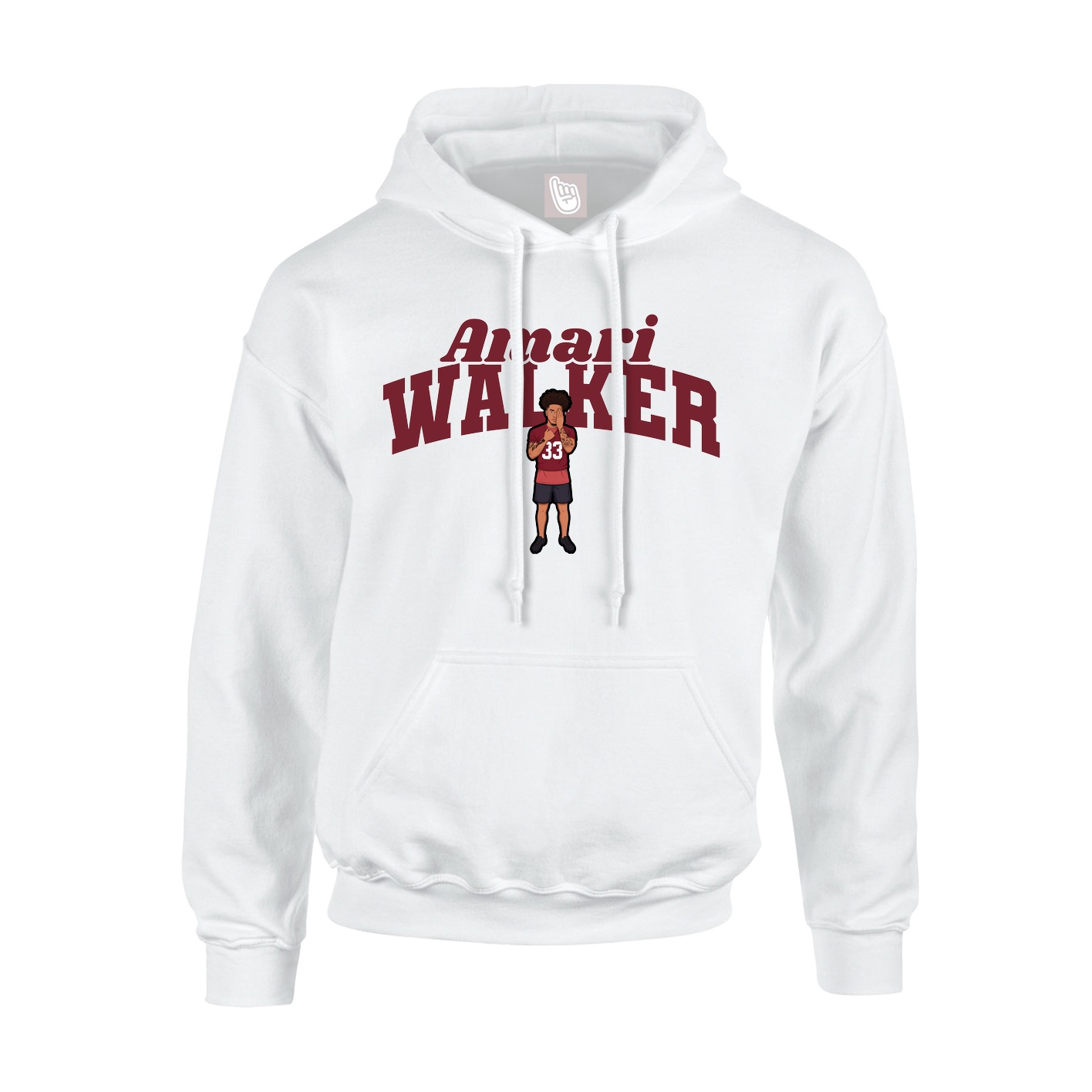 Youth Hoodie — Signature Arch in White