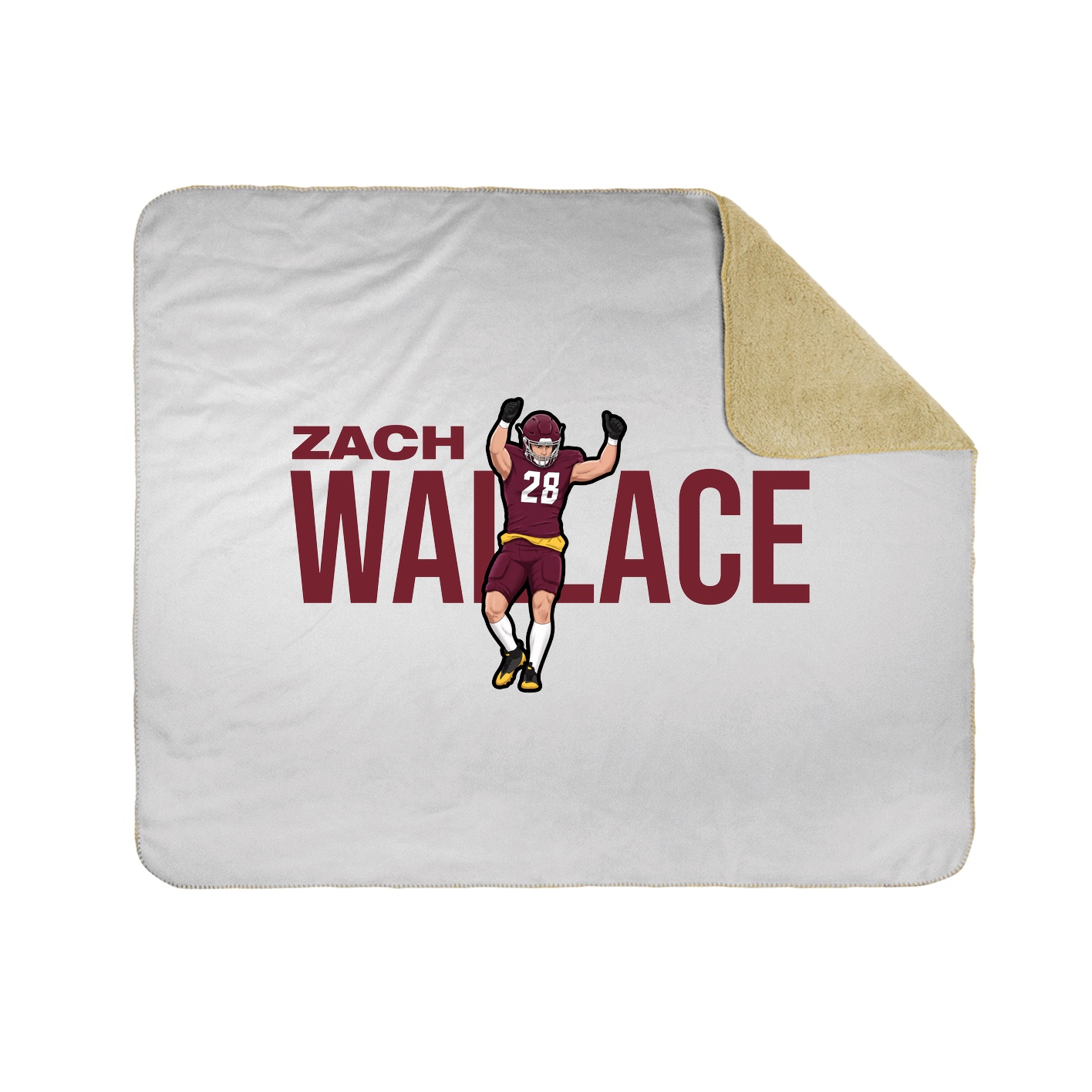 Throw Blanket — Player Name in White