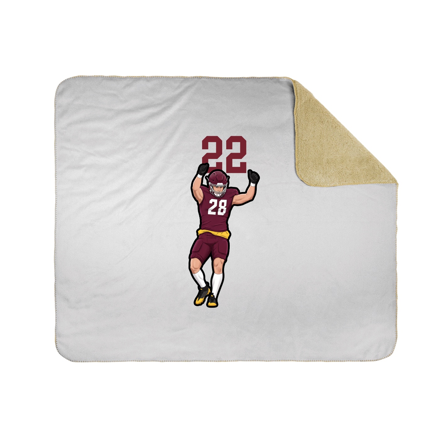 Throw Blanket — Number Top in White