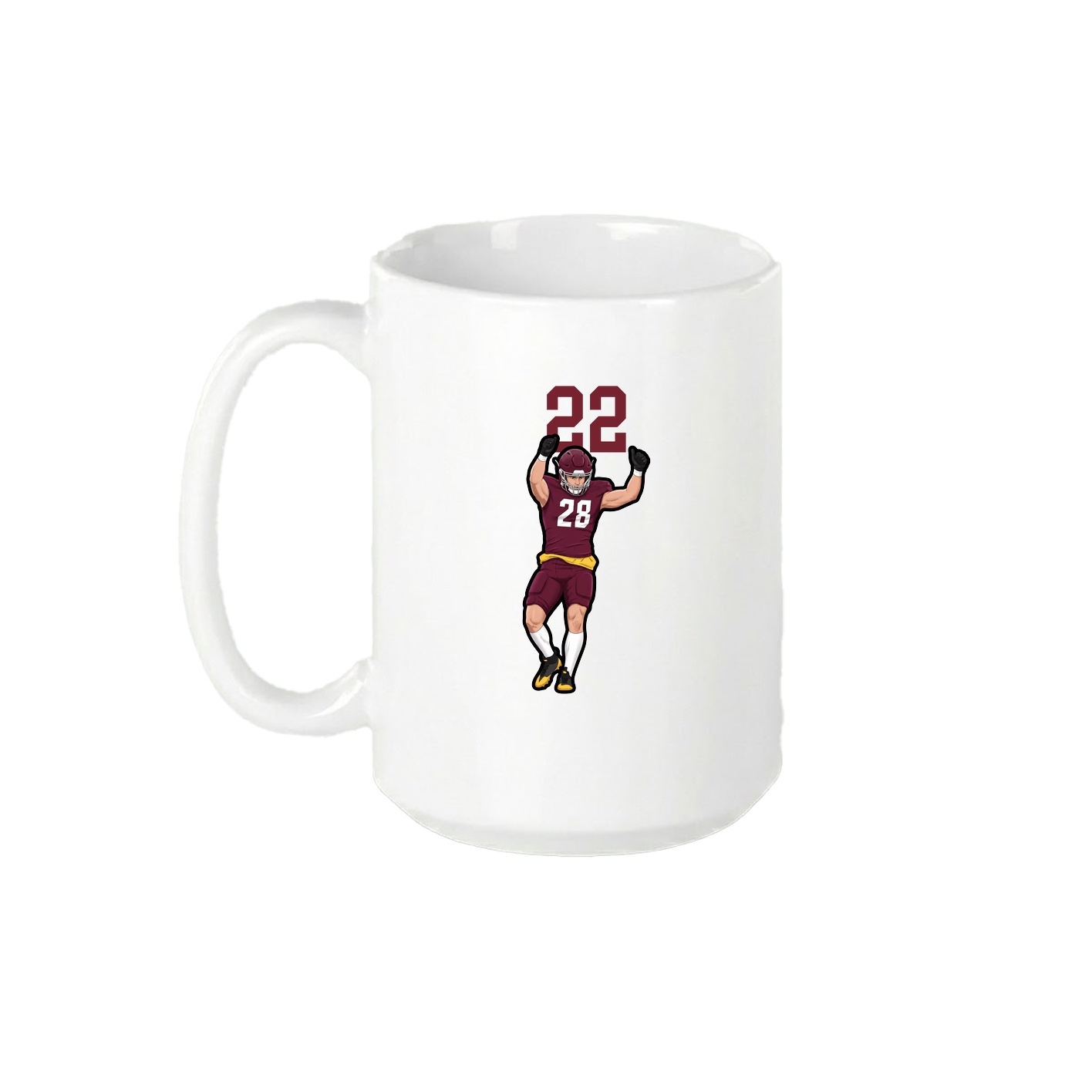 15oz Coffee Mug — Number Top in White