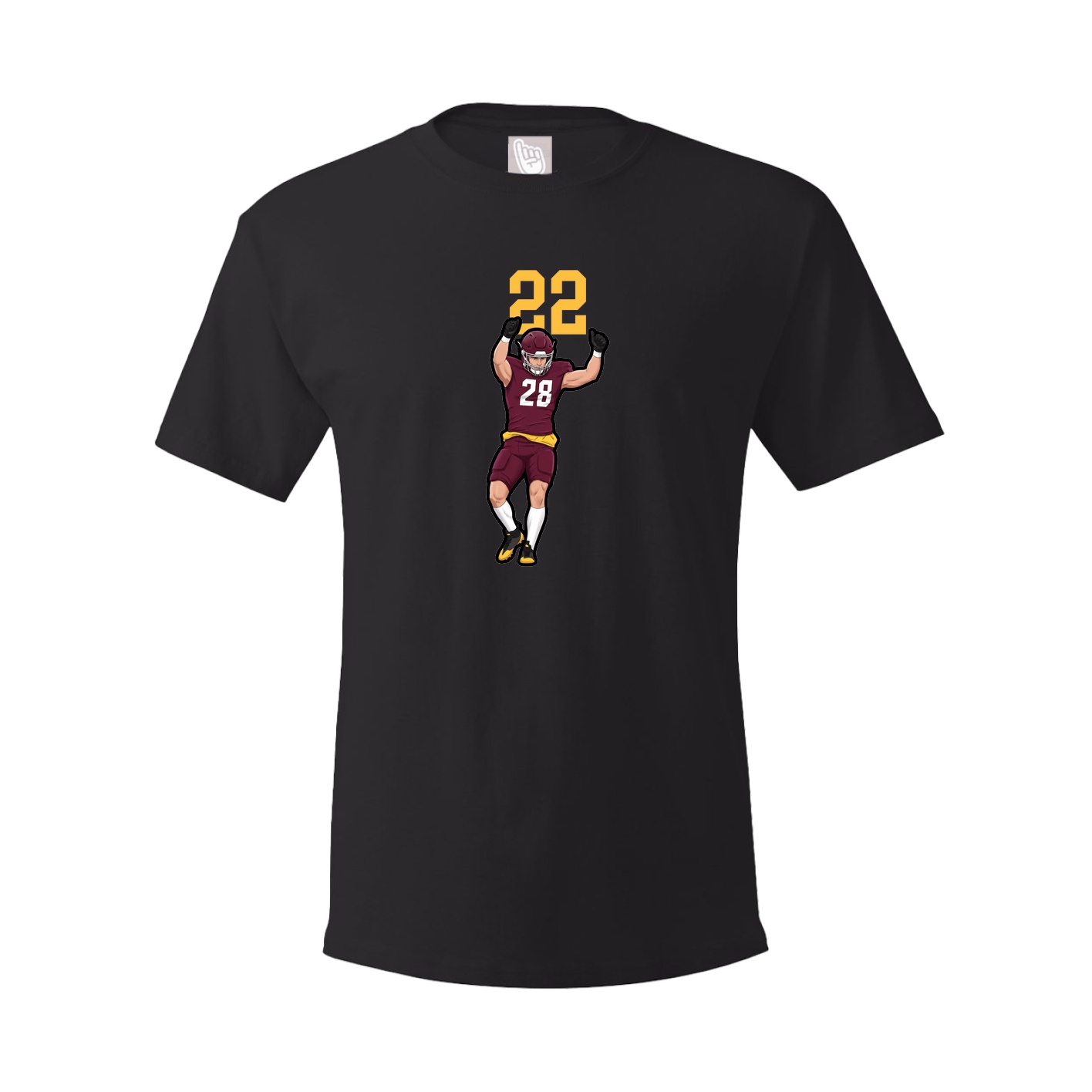 Youth Tee — Number Top in Black
