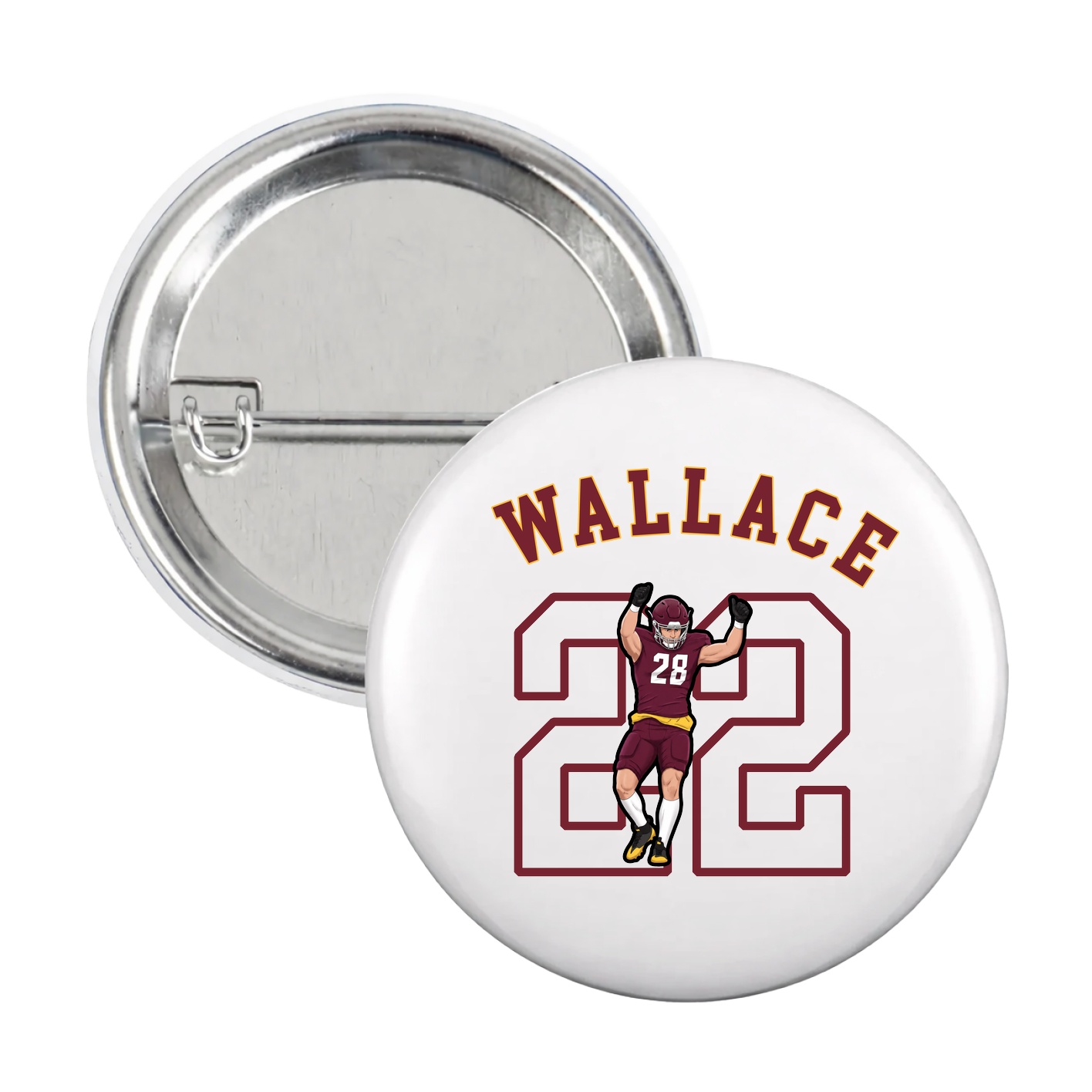 Game Day Button — Shirsey Arch in White
