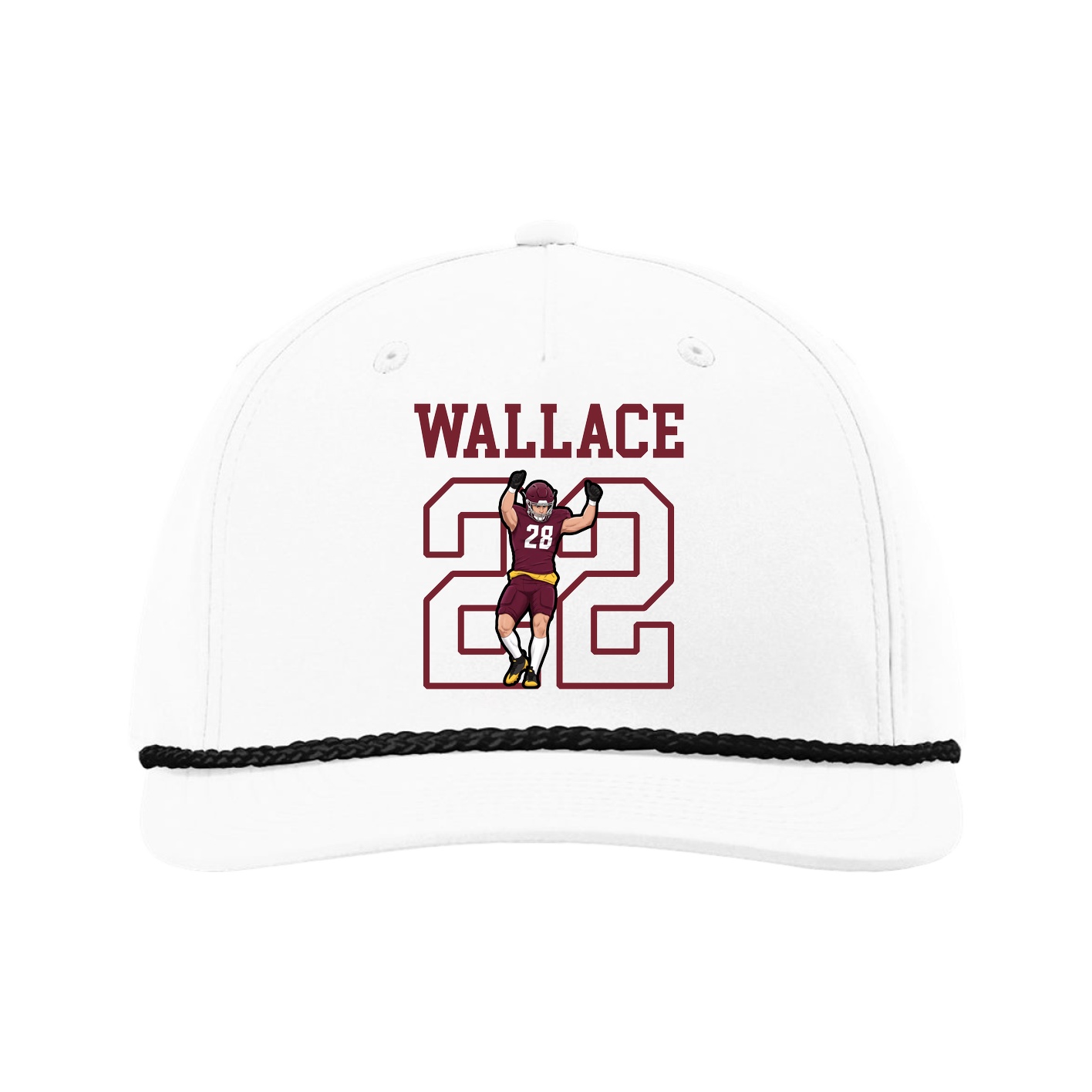 Five-Panel Classic Rope Cap — Shirsey in White
