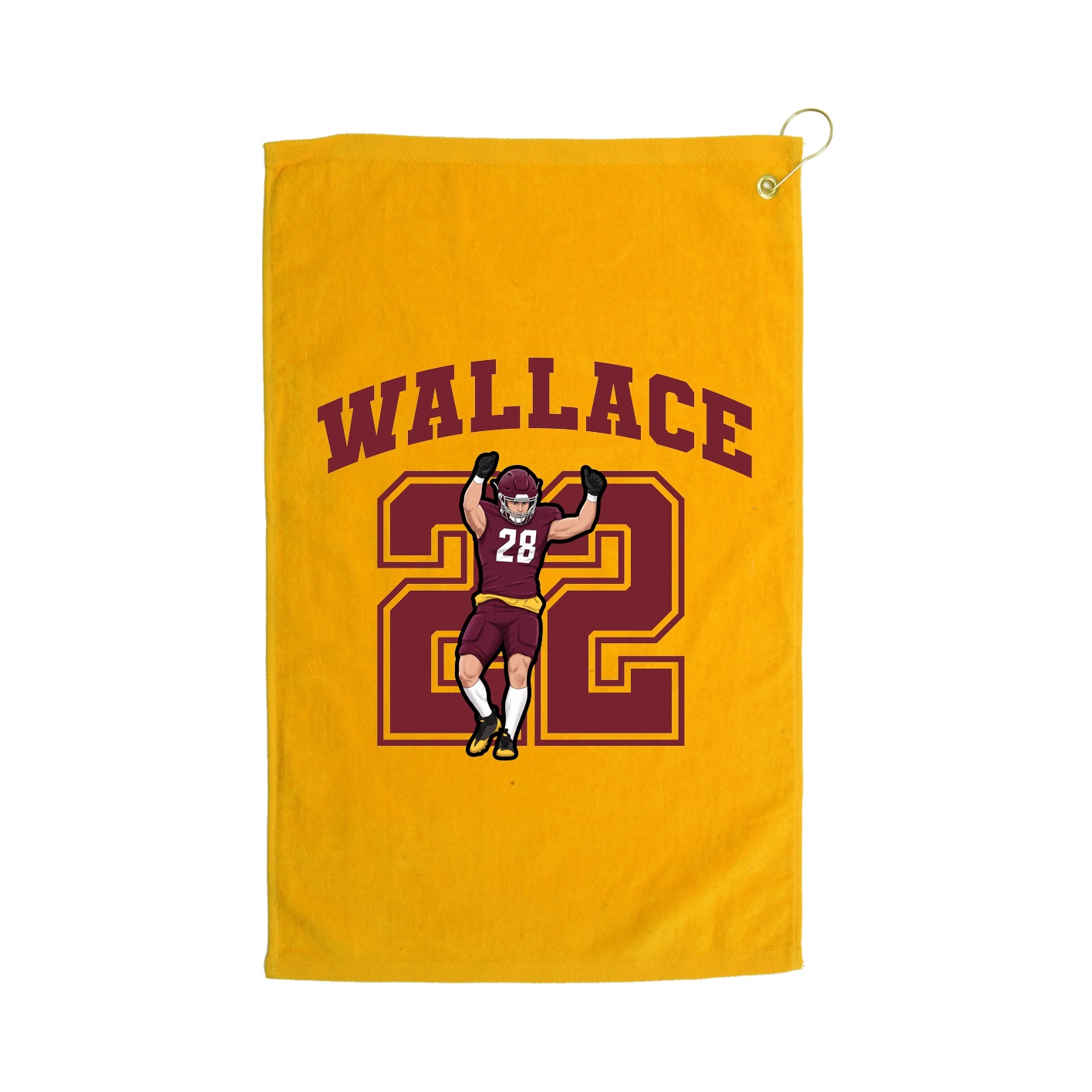 Golf Towel — Number in Gold