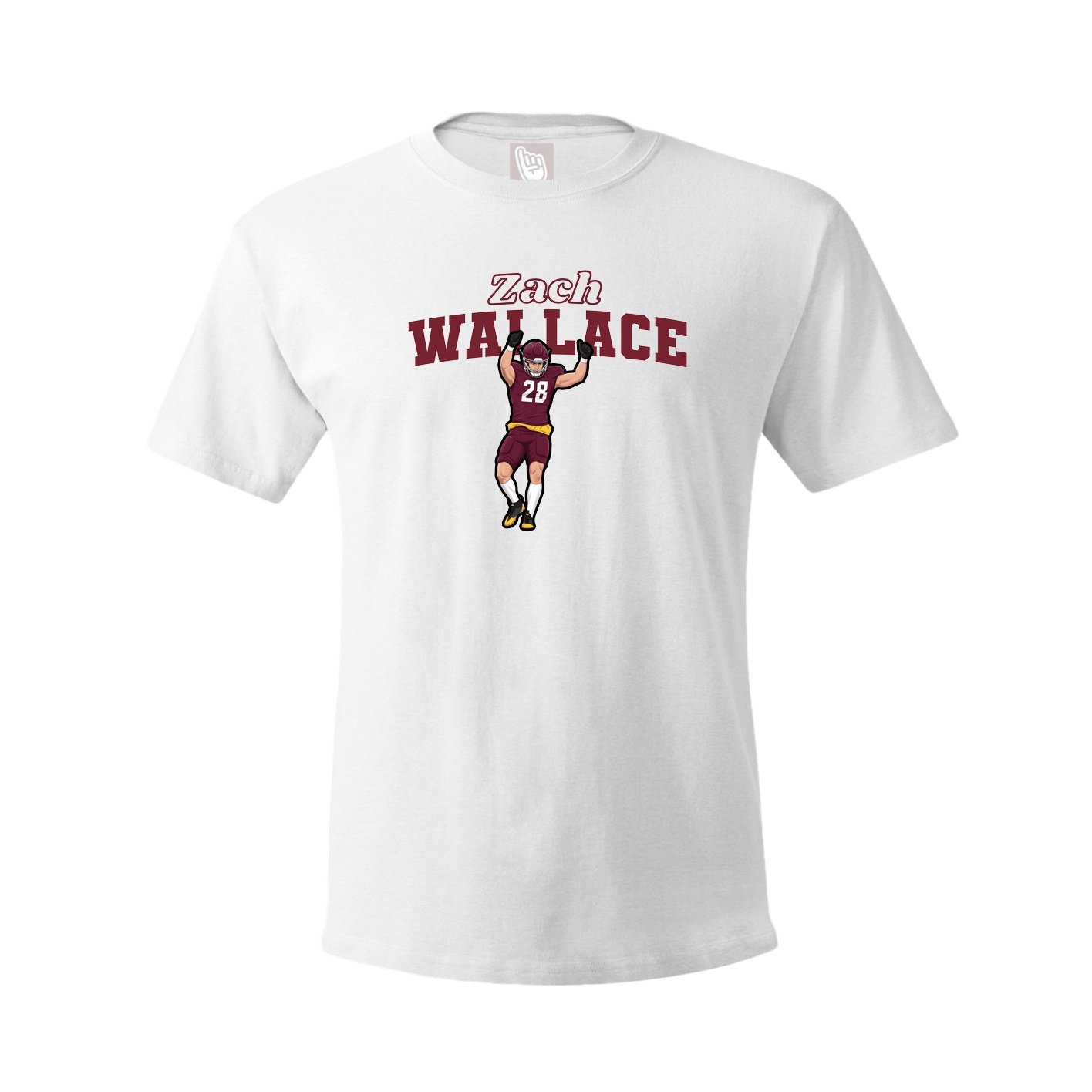 Youth Tee — Name Arch in White