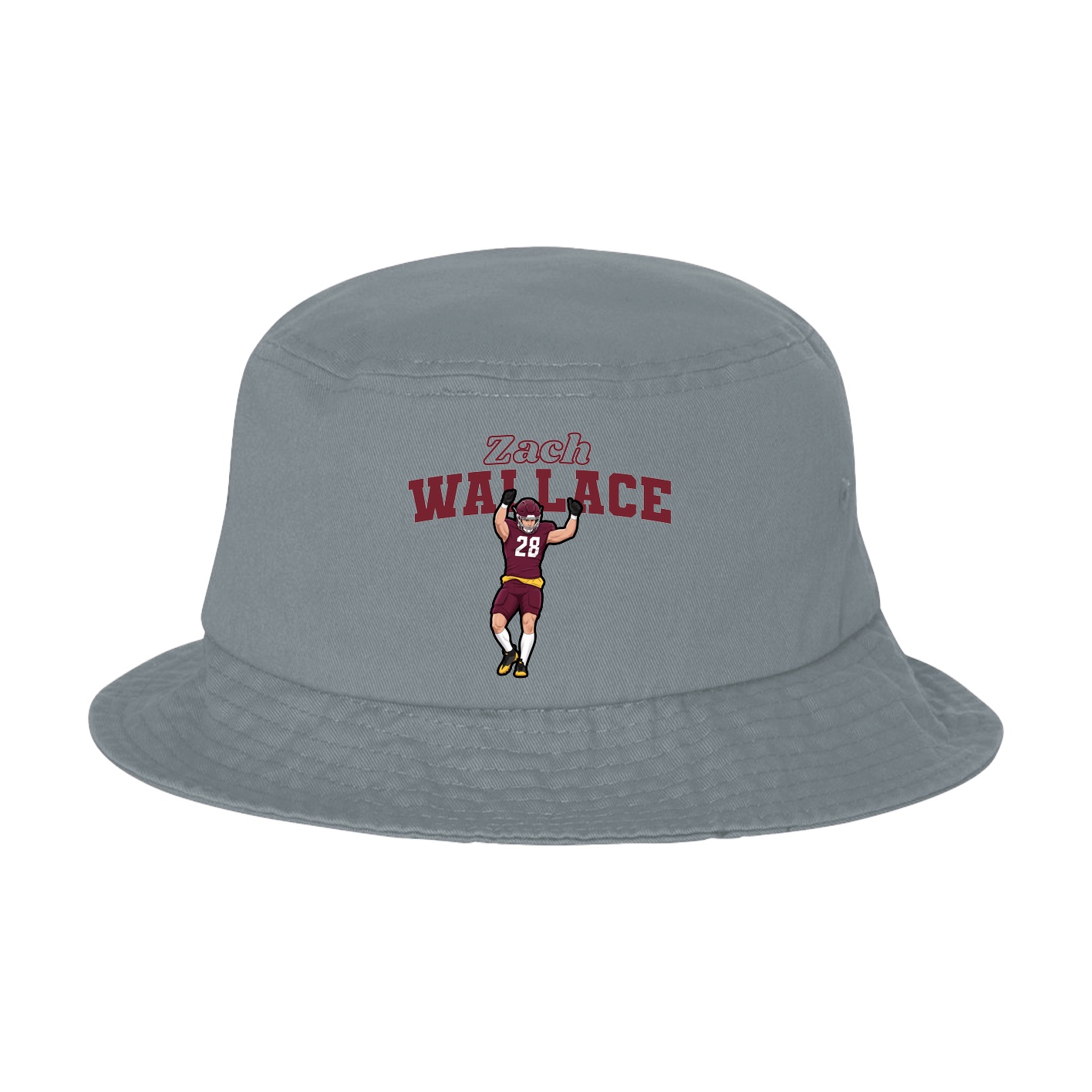 Bucket Cap — Name Arch in Grey