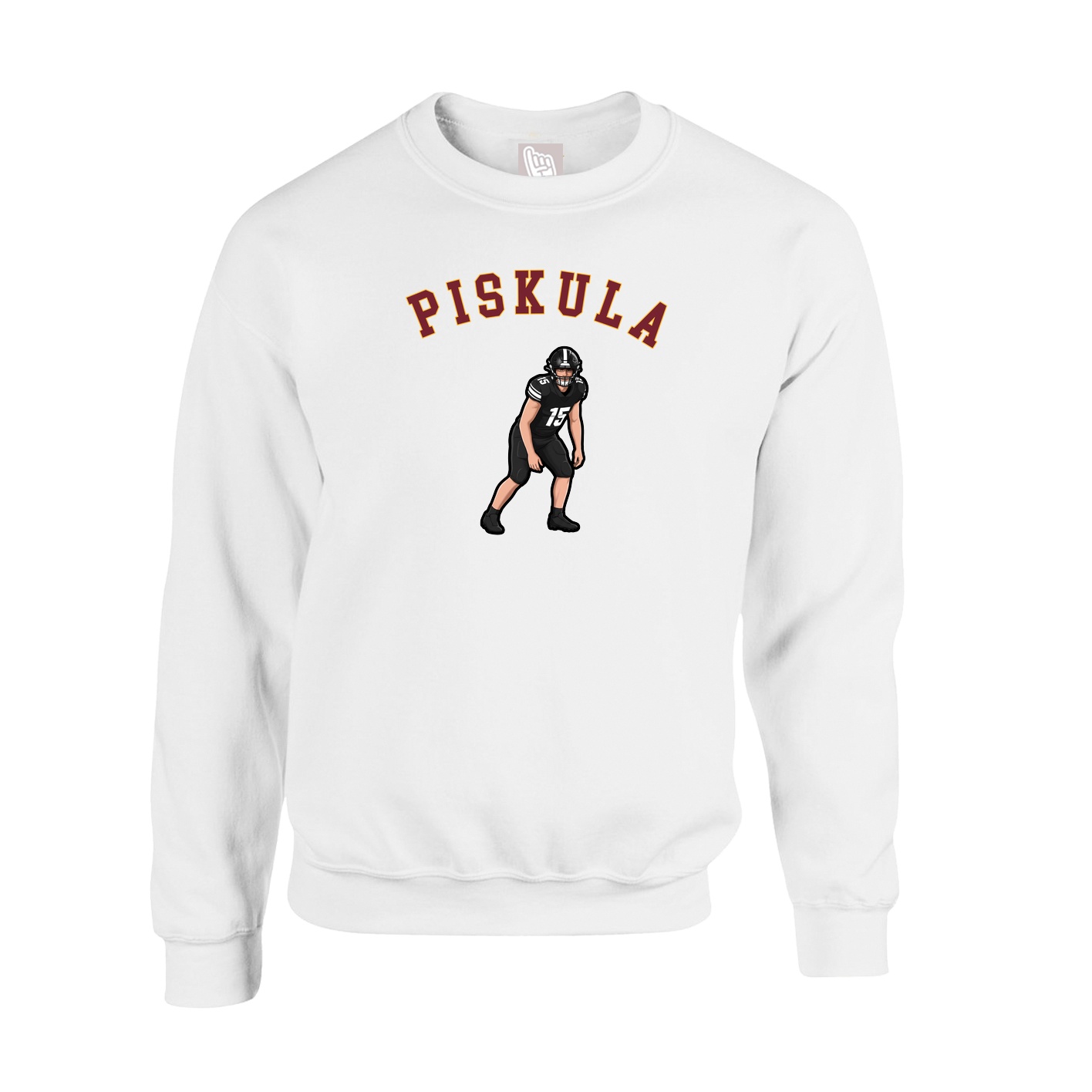 Fleece Crew — Shirsey Arch in White