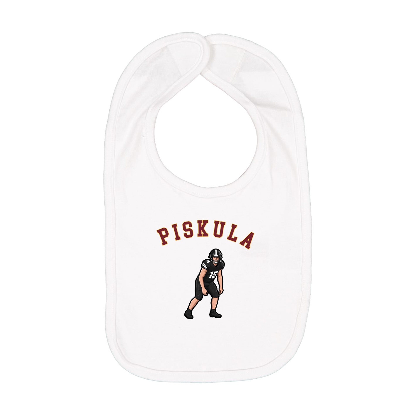 Infant Bib — Shirsey Arch in White