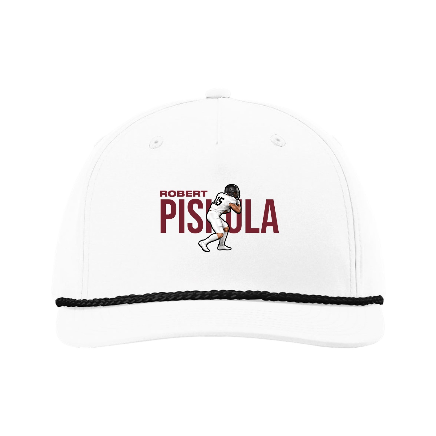 Five-Panel Classic Rope Cap — Player Name in White