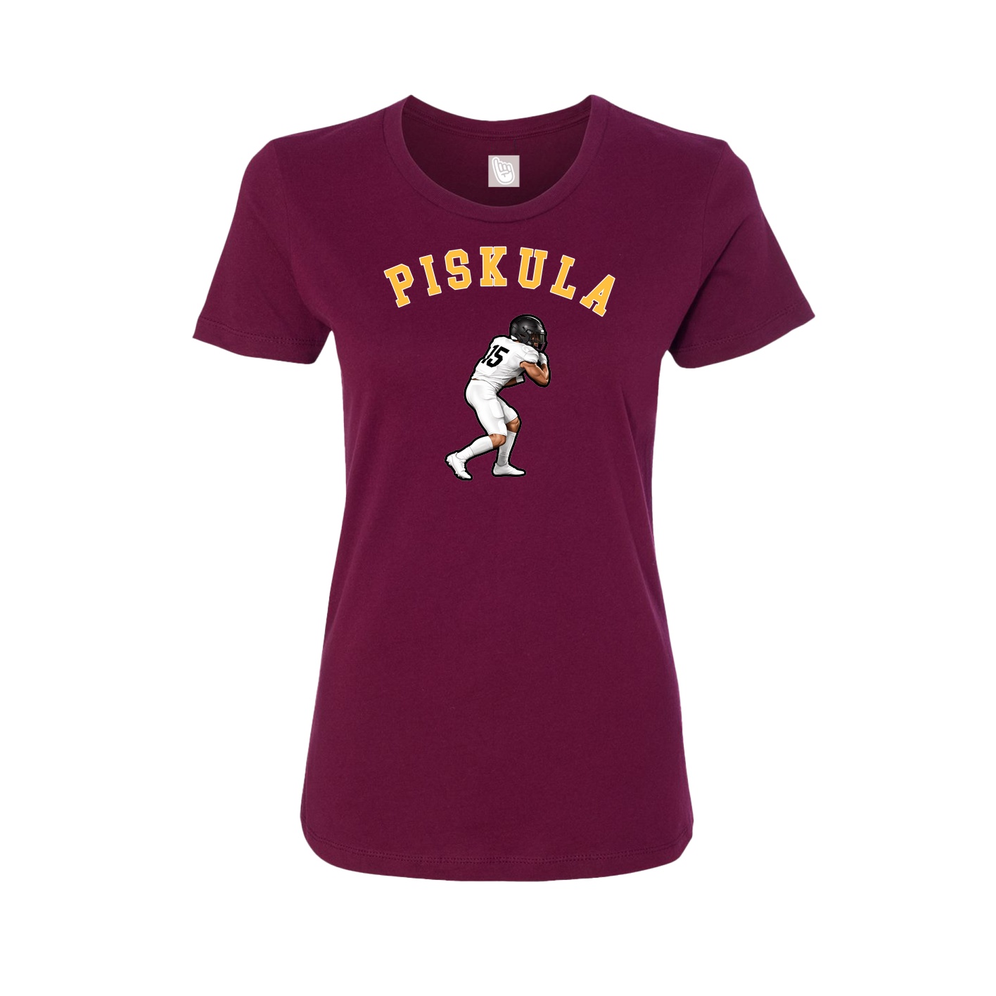 Fitted Women's Tee — Shirsey Arch in Maroon