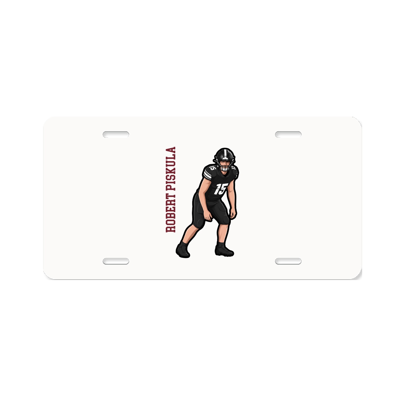 License Plate — Name Vertical in Classic