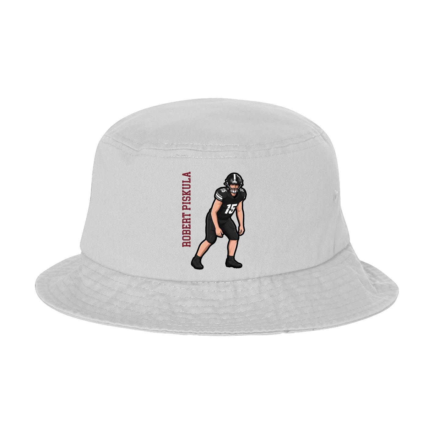 Bucket Cap — Name Vertical in White