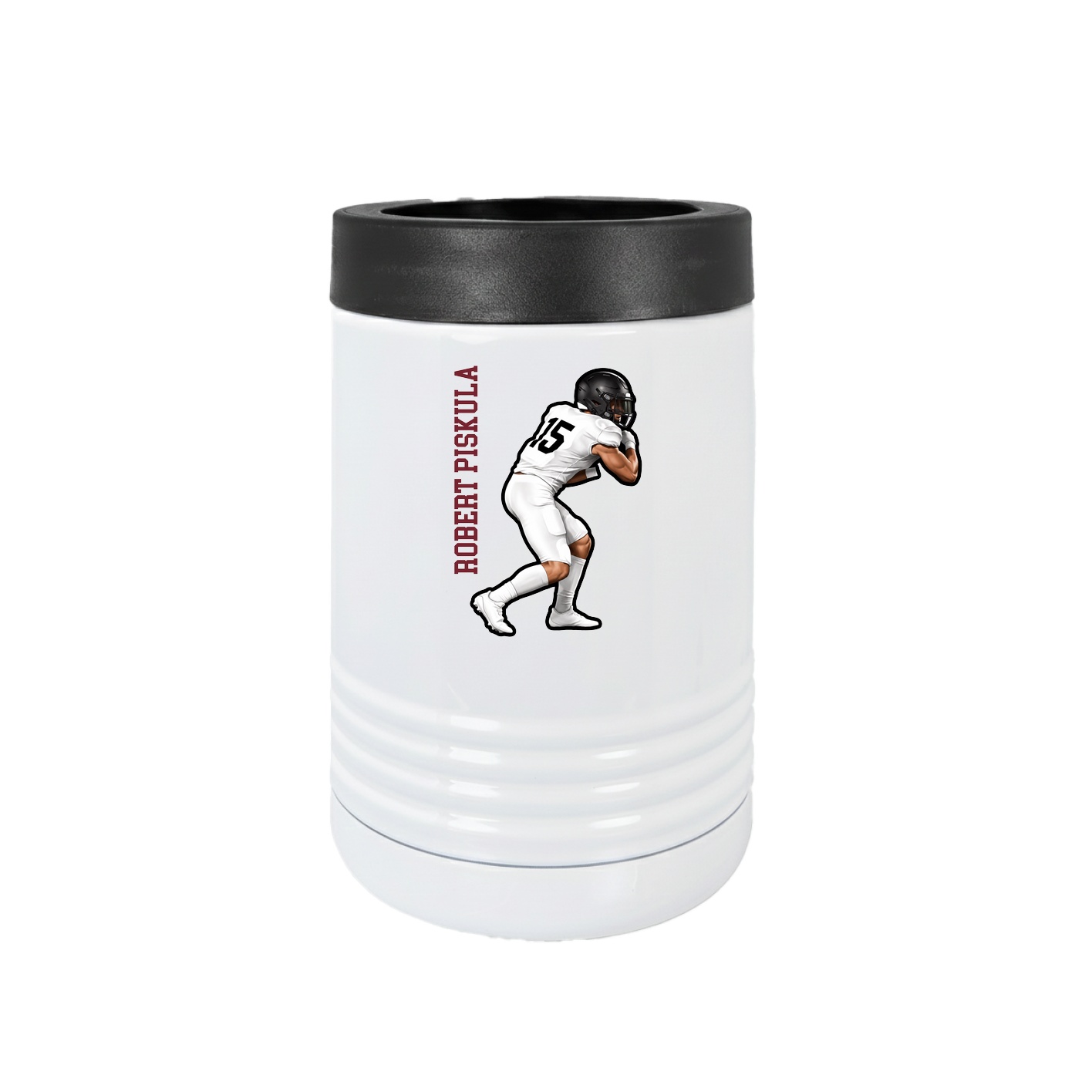 Beverage Holder — Name Vertical in White