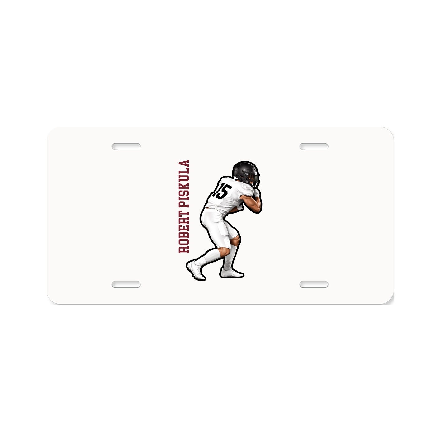 License Plate — Name Vertical in Classic