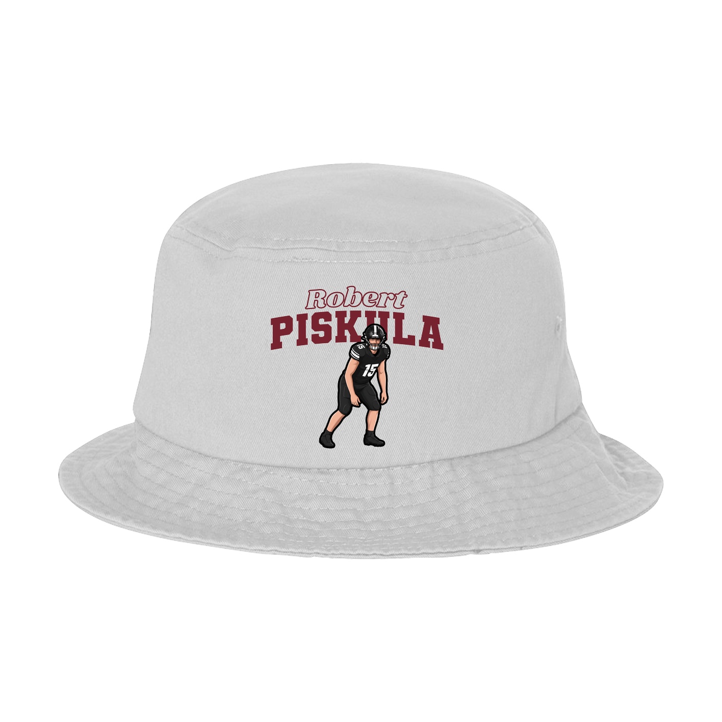 Bucket Cap — Name Arch in White