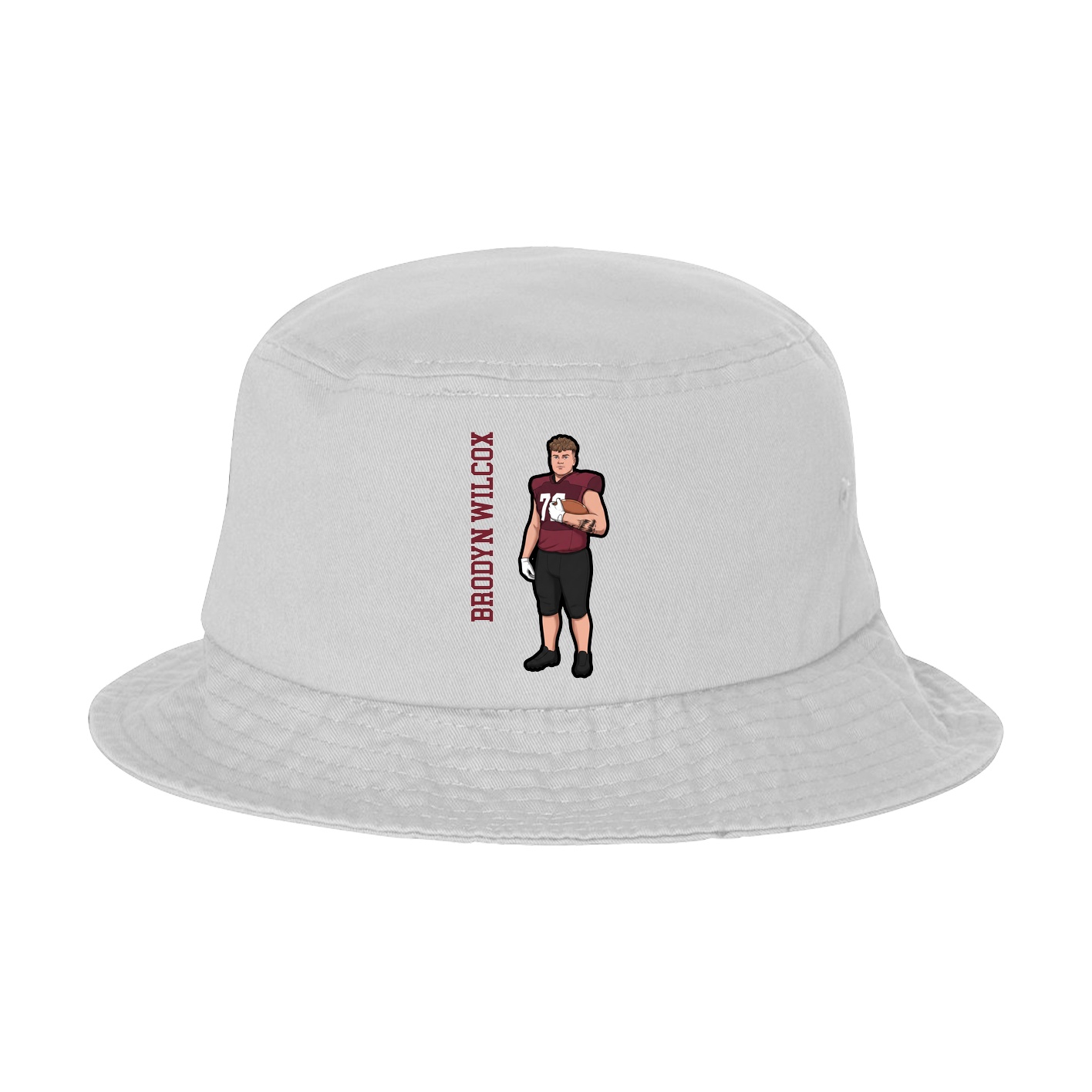 Bucket Cap — Name Vertical in White