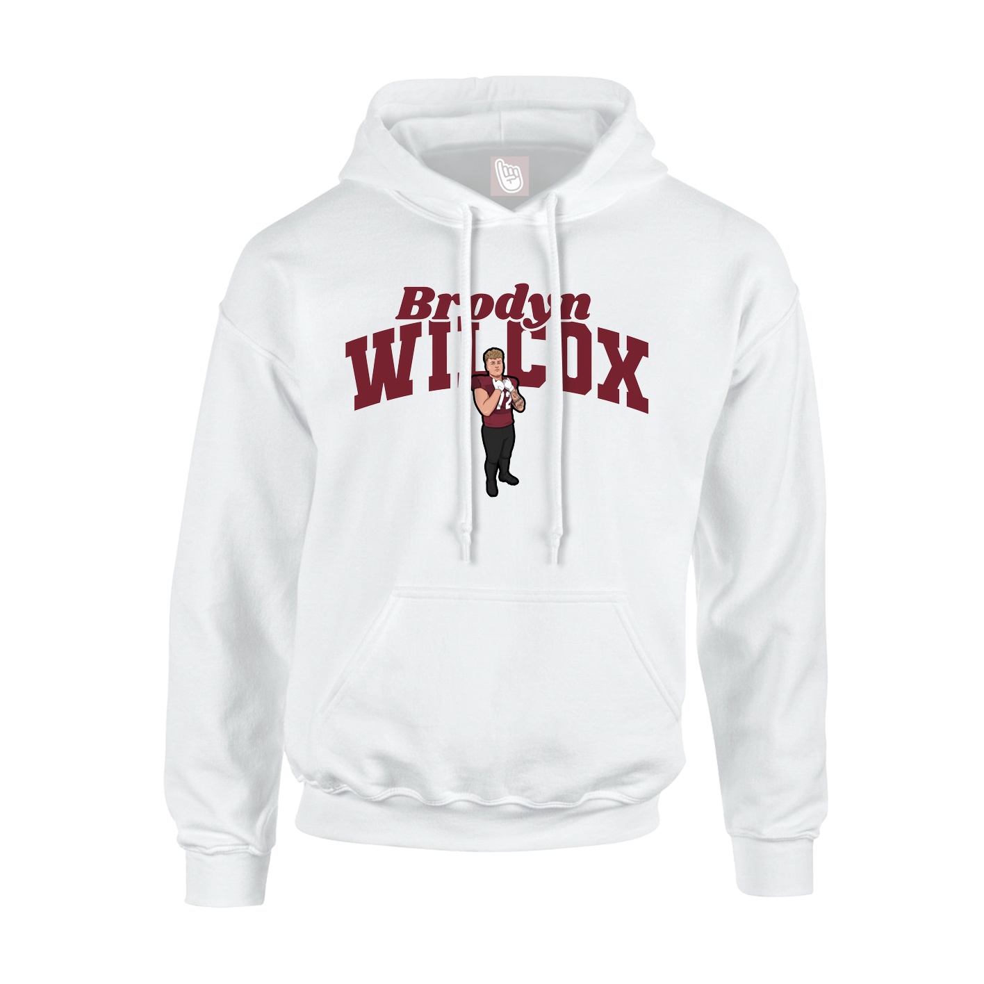 Youth Hoodie — Signature Arch in White