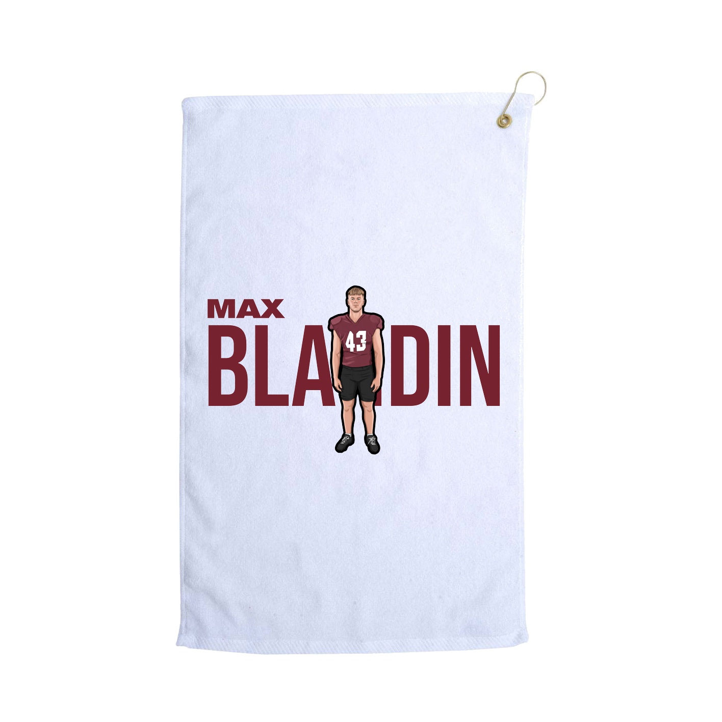 Golf Towel — Player Name in White