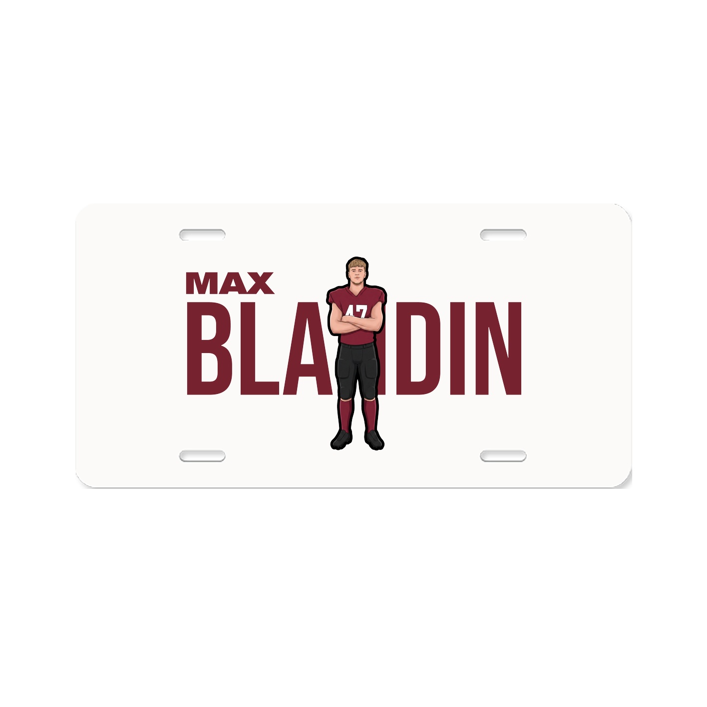 License Plate — Player Name in Classic