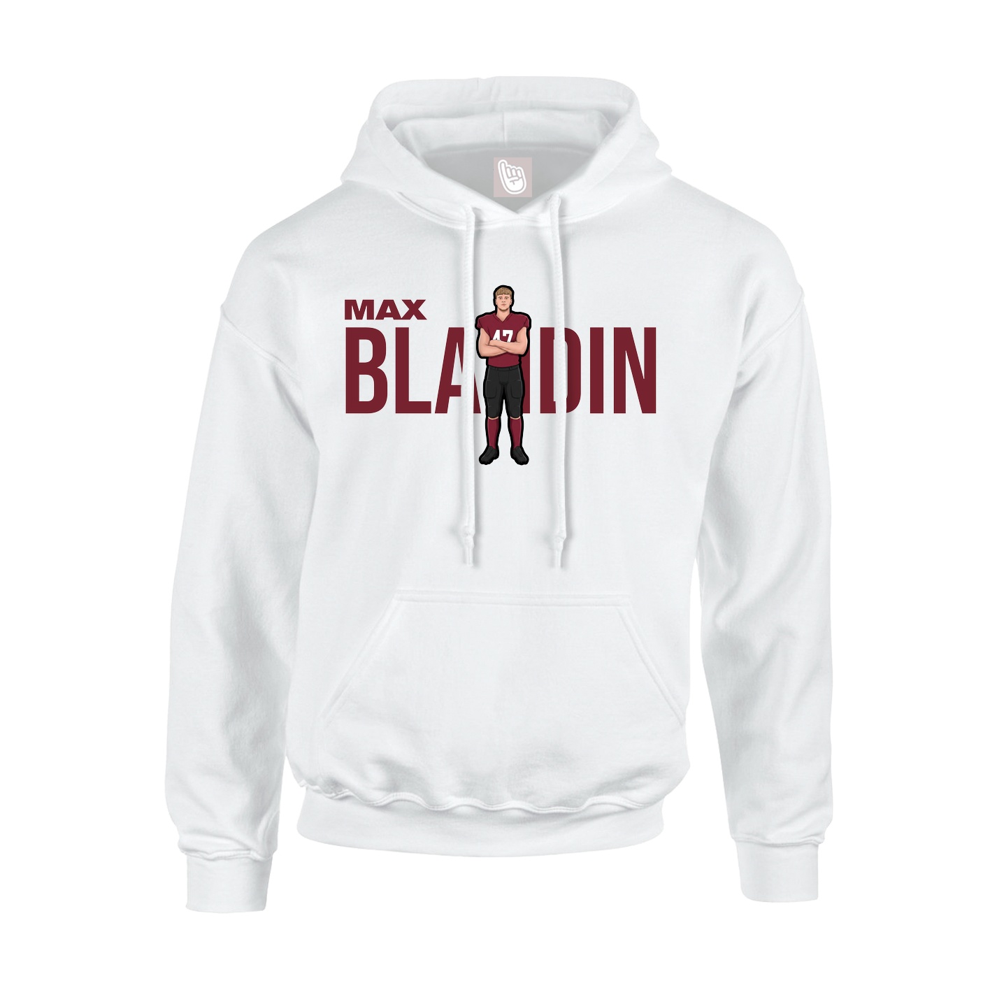 Youth Hoodie — Player Name in White